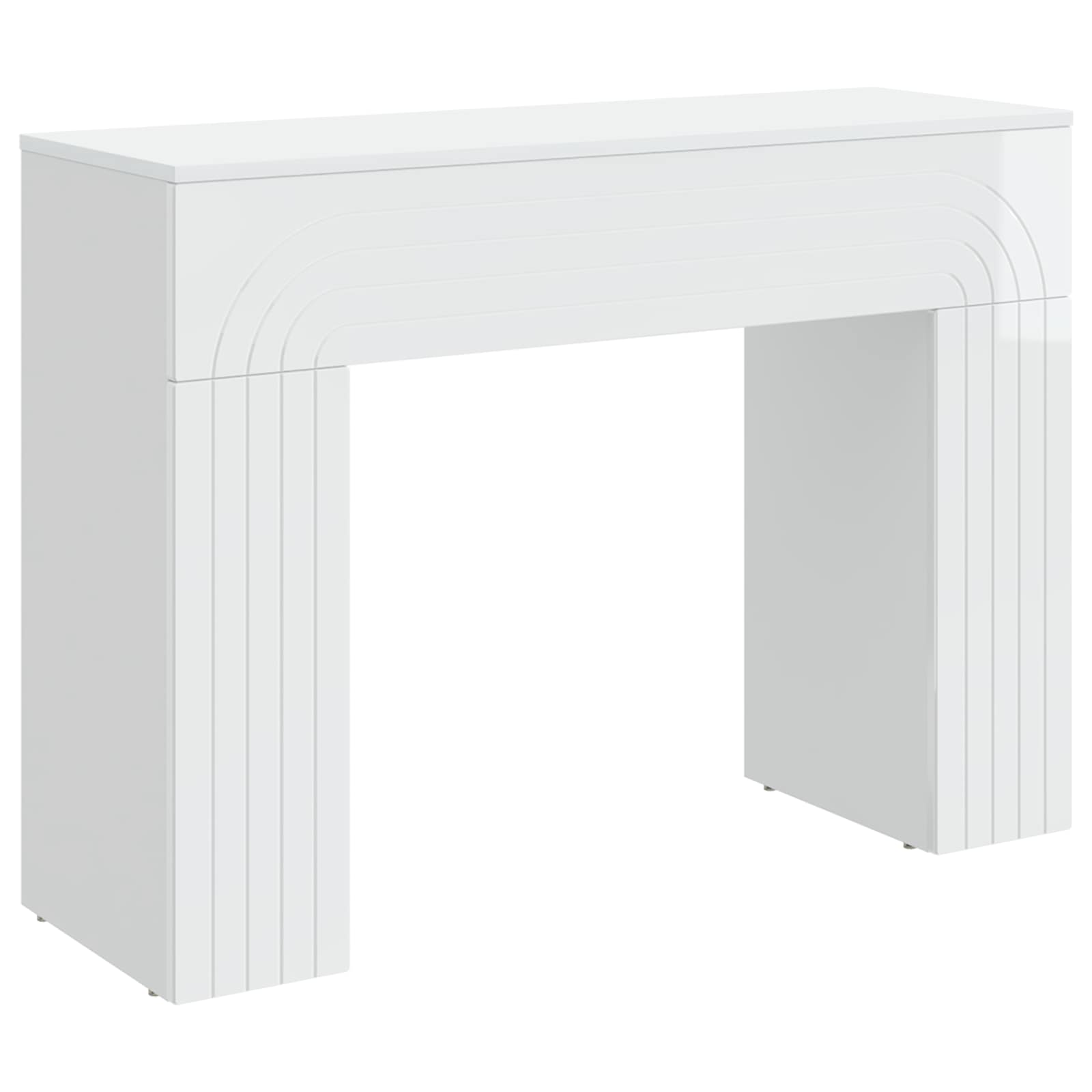 Table basse Blanc brillant 102 x 35 x 75 cm Bois d'ingénierie - XIOS