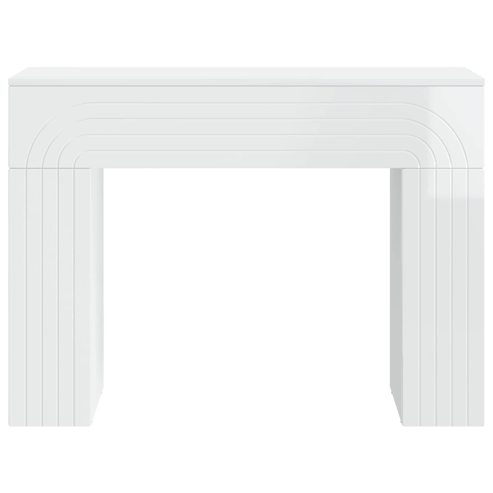 Table basse Blanc brillant 102 x 35 x 75 cm Bois d'ingénierie - XIOS