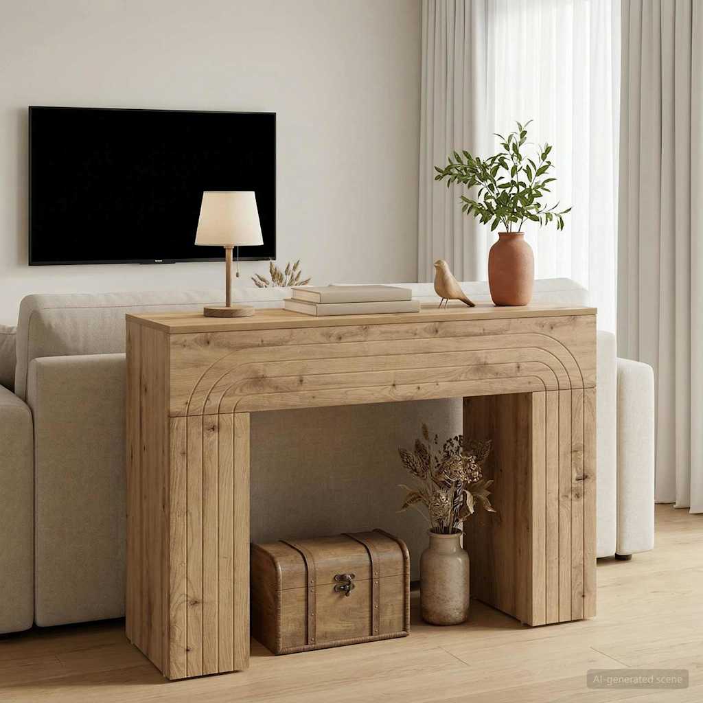 Table basse Chêne artisanal 102 x 35 x 75 cm Bois d'ingénierie - XIOS