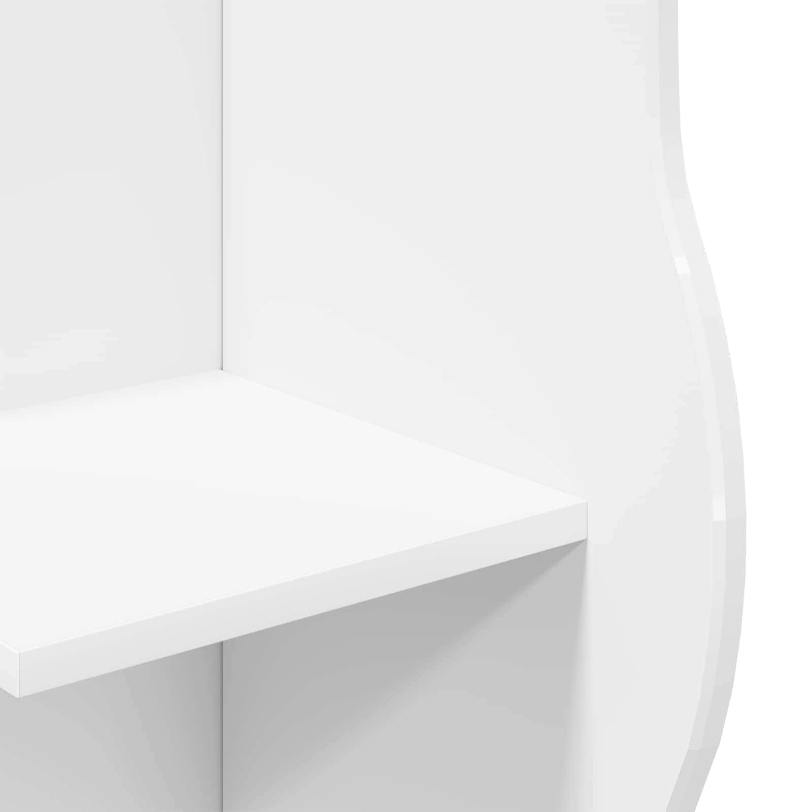 Étagère d'angle Blanc 34 x 33 x 102 cm Bois d'ingénierie - XIOS