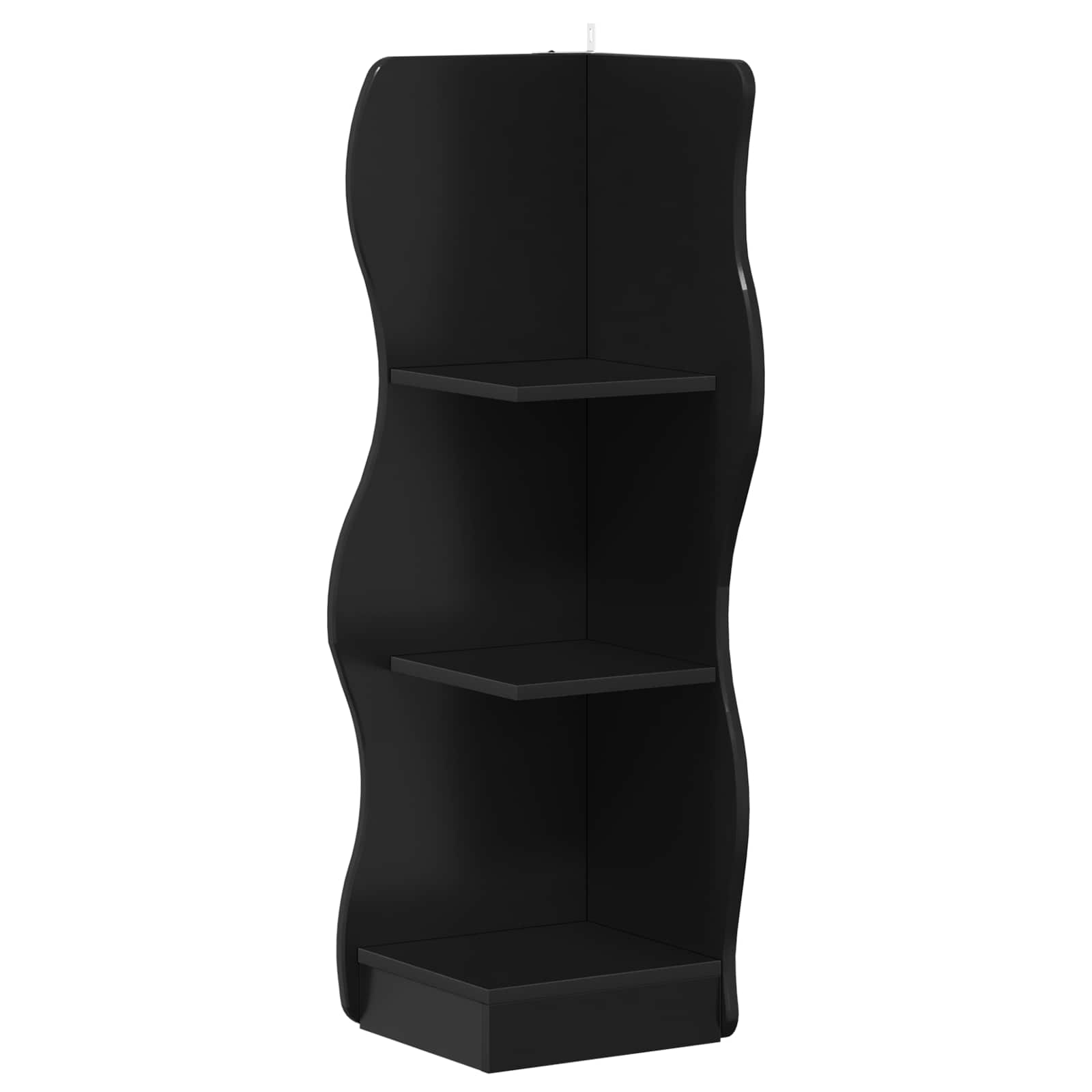 Étagère d'angle Noir 34 x 33 x 102 cm Bois d'ingénierie - XIOS