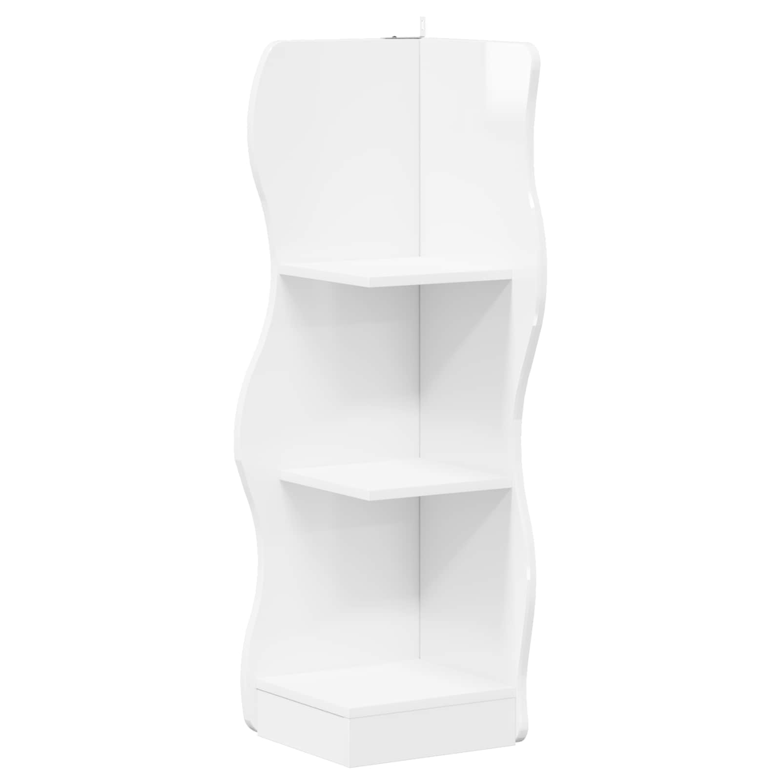 Étagère d'angle avec étagère Blanc brillant 34 x 33 x 102 cm - XIOS