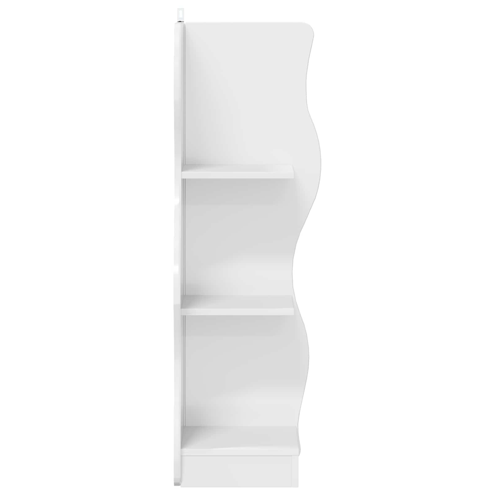 Étagère d'angle avec étagère Blanc brillant 34 x 33 x 102 cm - XIOS