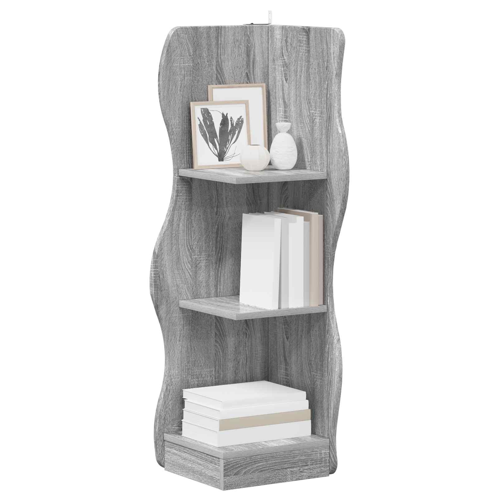 Étagère d'angle Sonoma gris 34 x 33 x 102 cm Bois d'ingénierie - XIOS