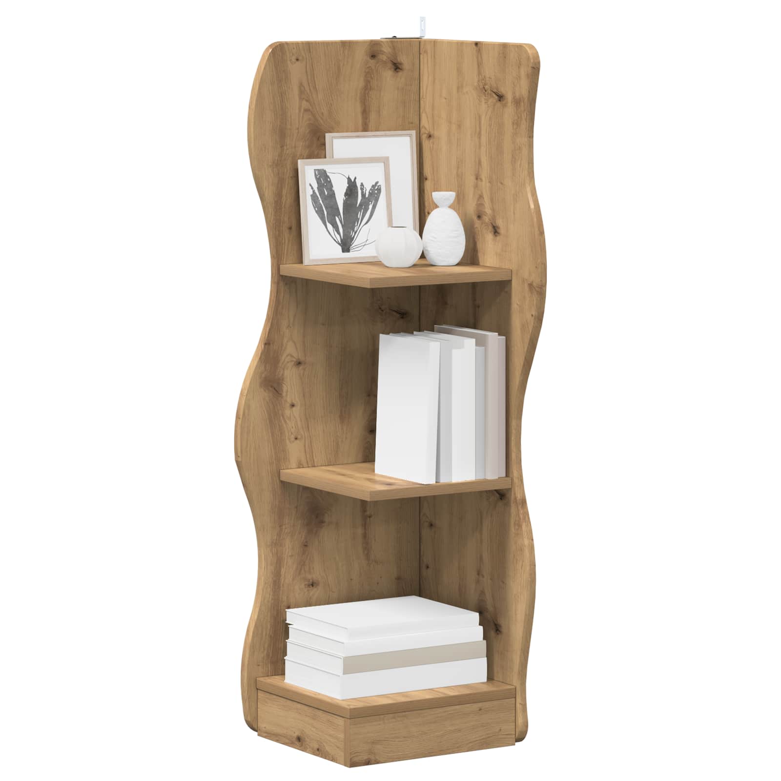 Étagère d'angle avec étagère Chêne artisanal 34 x 33 x 102 cm - XIOS