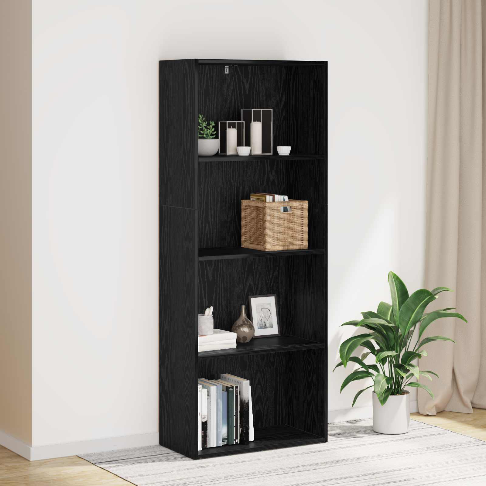 Bibliothèque autoportante Chêne noir 60 x 30 x 151,5 cm - XIOS