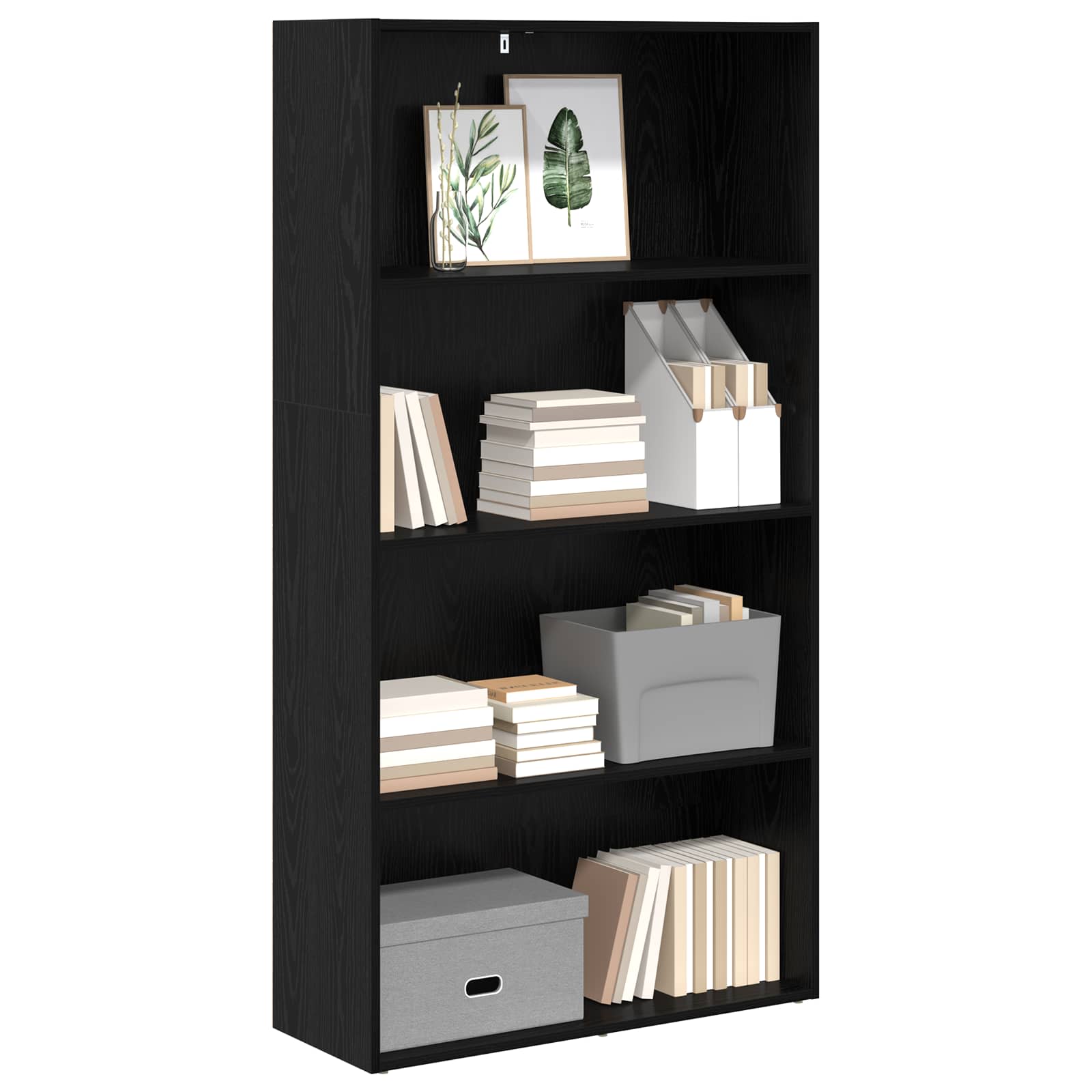 Bibliothèque autoportante Chêne noir 80 x 30 x 152 cm - XIOS