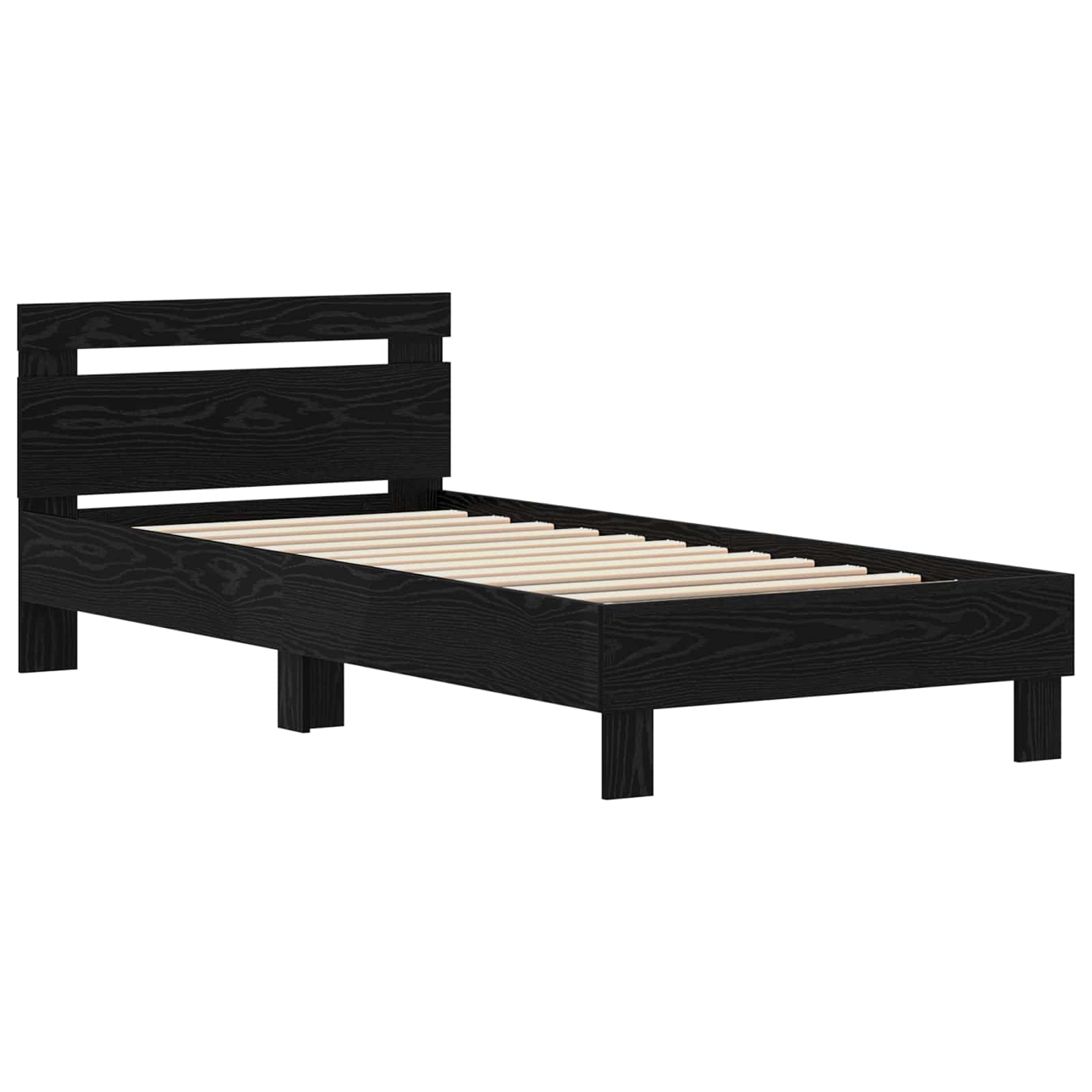 Cadre de lit Chêne noir 75 x 190 cm Bois d'ingénierie - XIOS