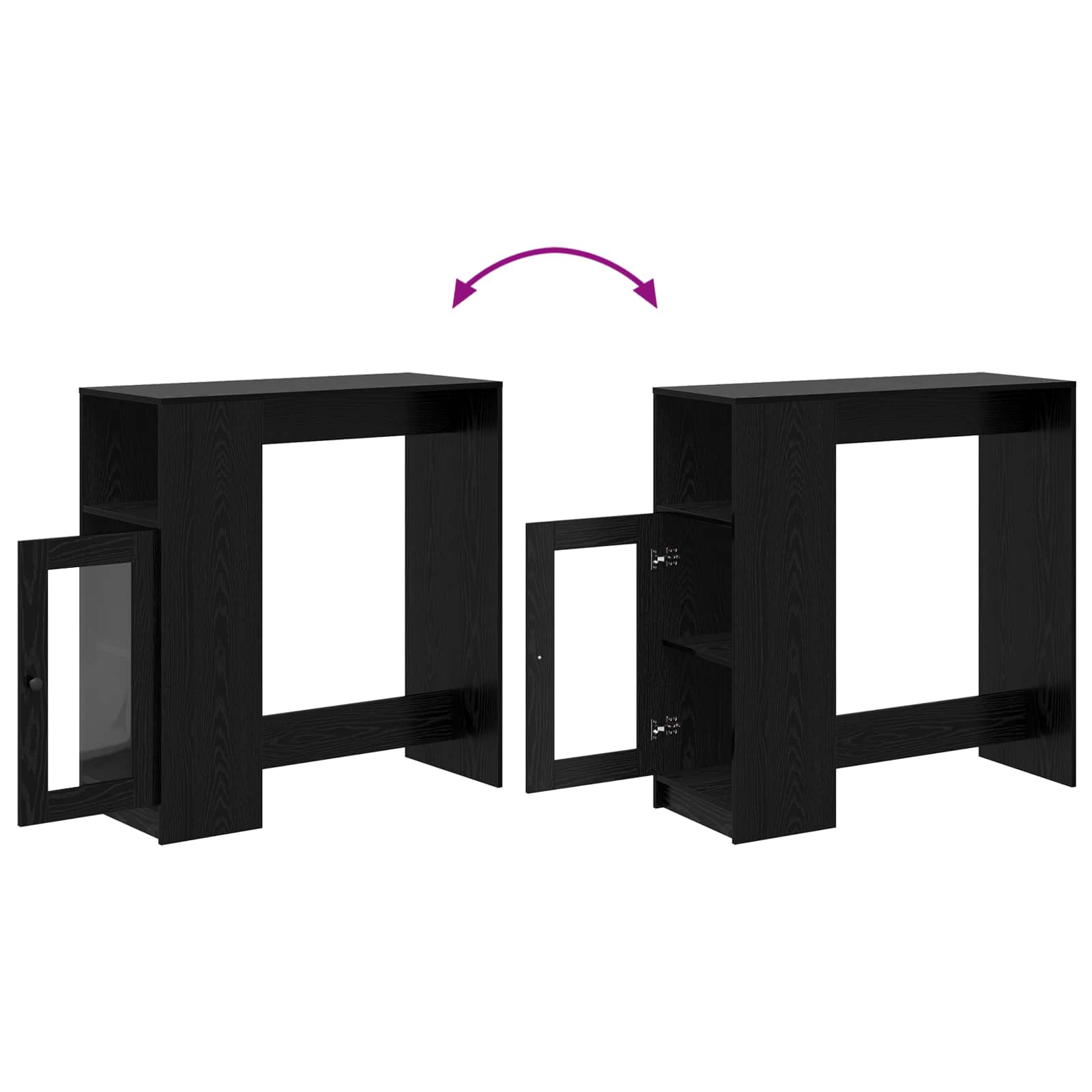 Table de bar Chêne noir 101 x 40 x 103,5 cm Bois d'ingénierie - XIOS