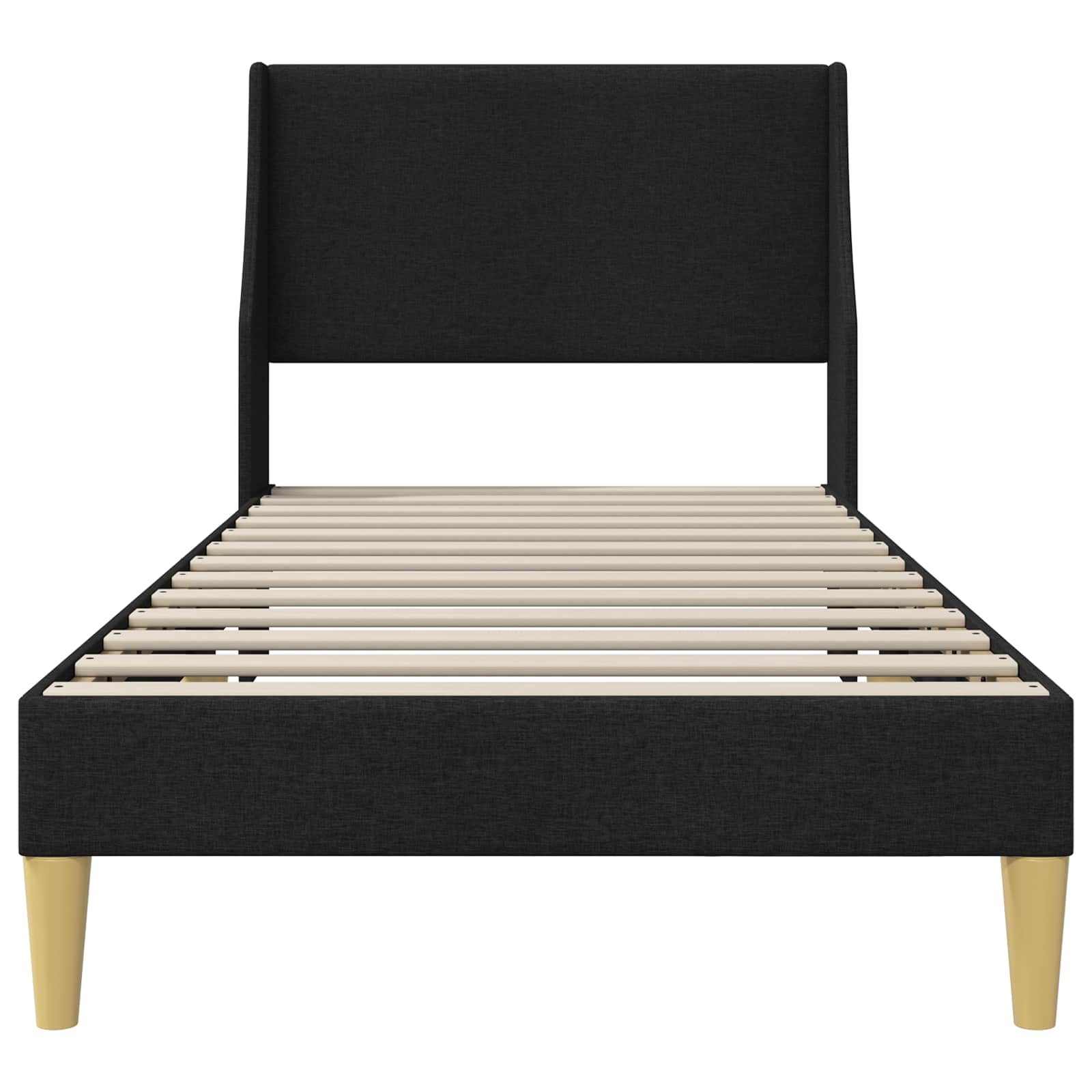 Cadre de lit avec tête de lit Noir 100 x 200 cm tissu - XIOS