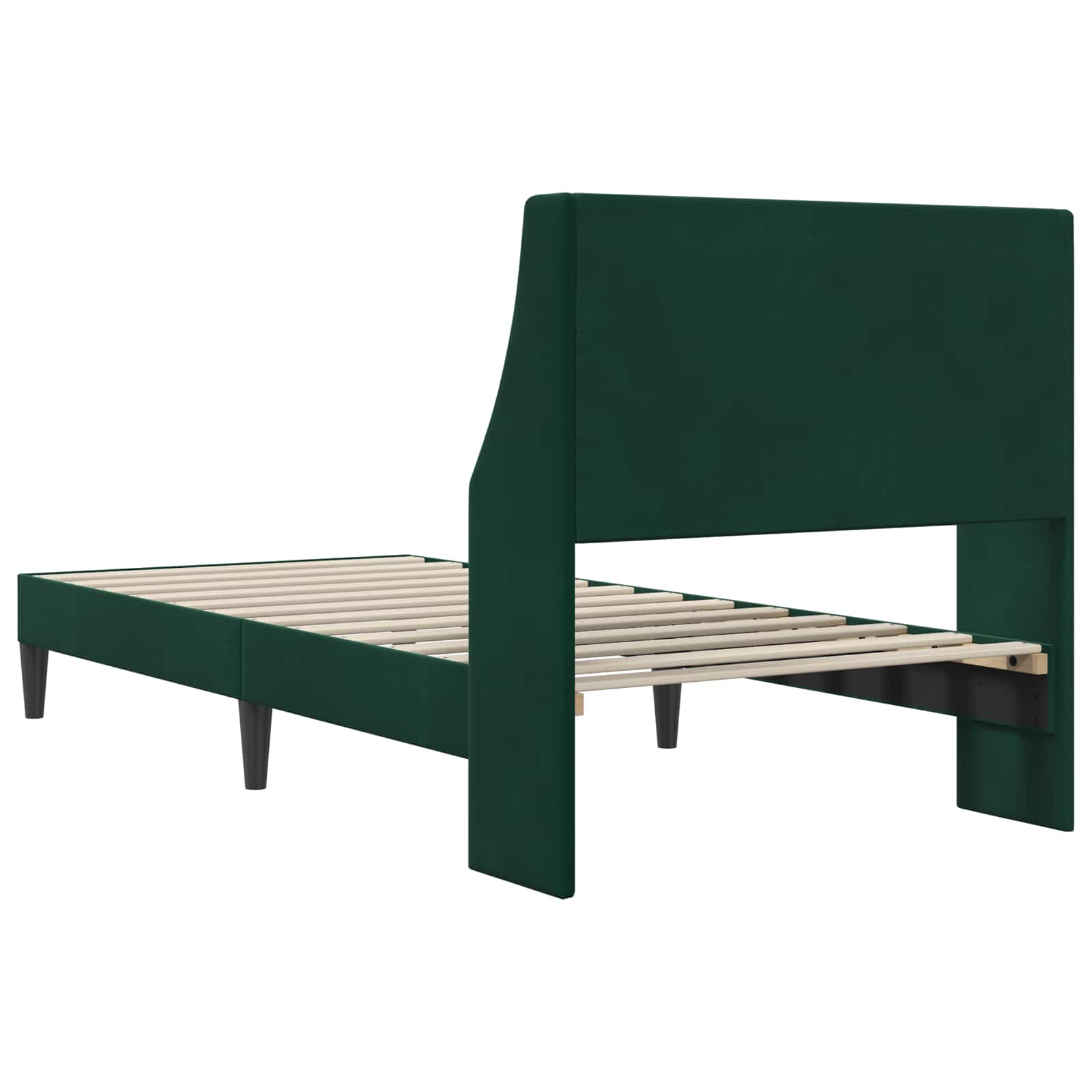 Cadre de lit avec tête de lit Vert foncé 80 x 200 cm Velours - XIOS