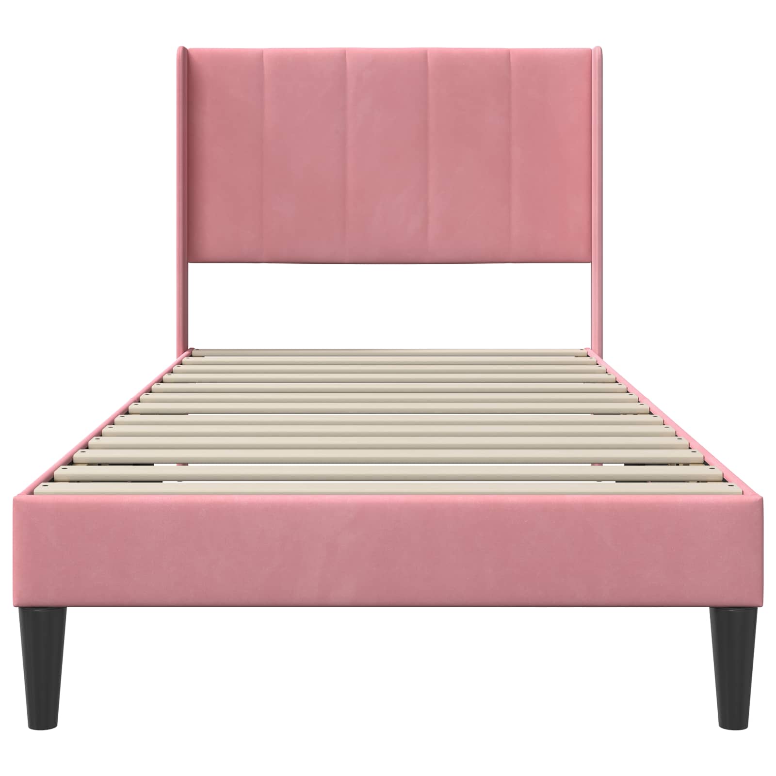 Cadre de lit avec tête de lit Rose 90 x 190 cm Velours - XIOS