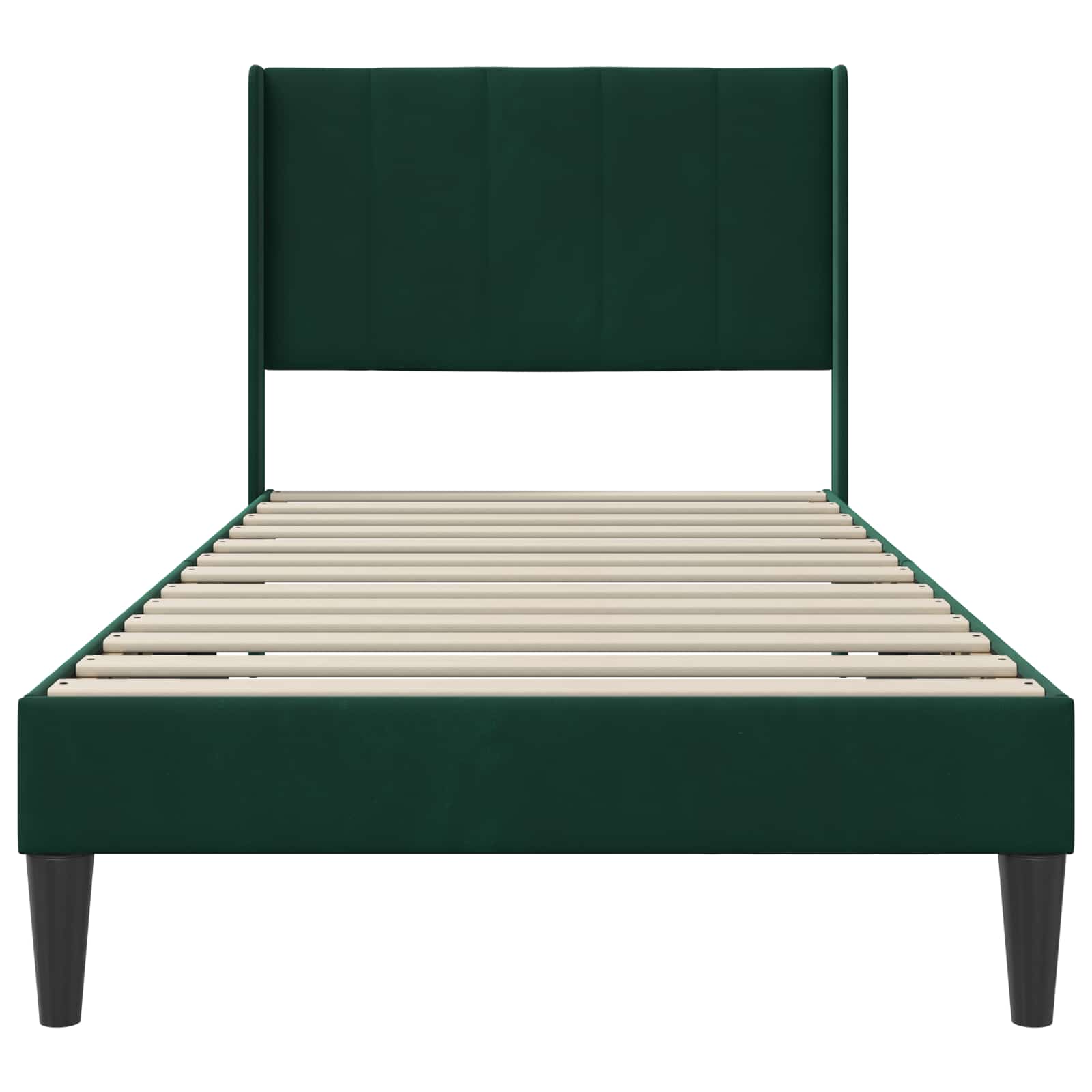 Cadre de lit avec tête de lit Vert foncé 90 x 200 cm Velours - XIOS