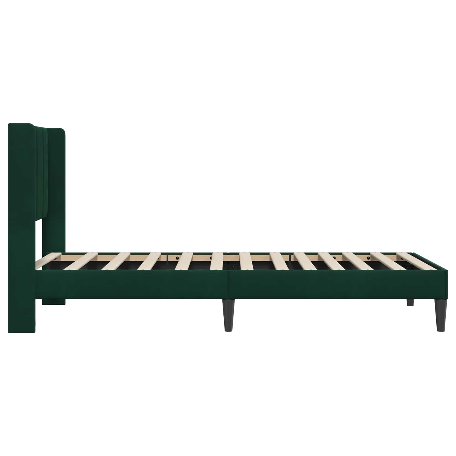 Cadre de lit avec tête de lit Vert foncé 100 x 200 cm Velours - XIOS