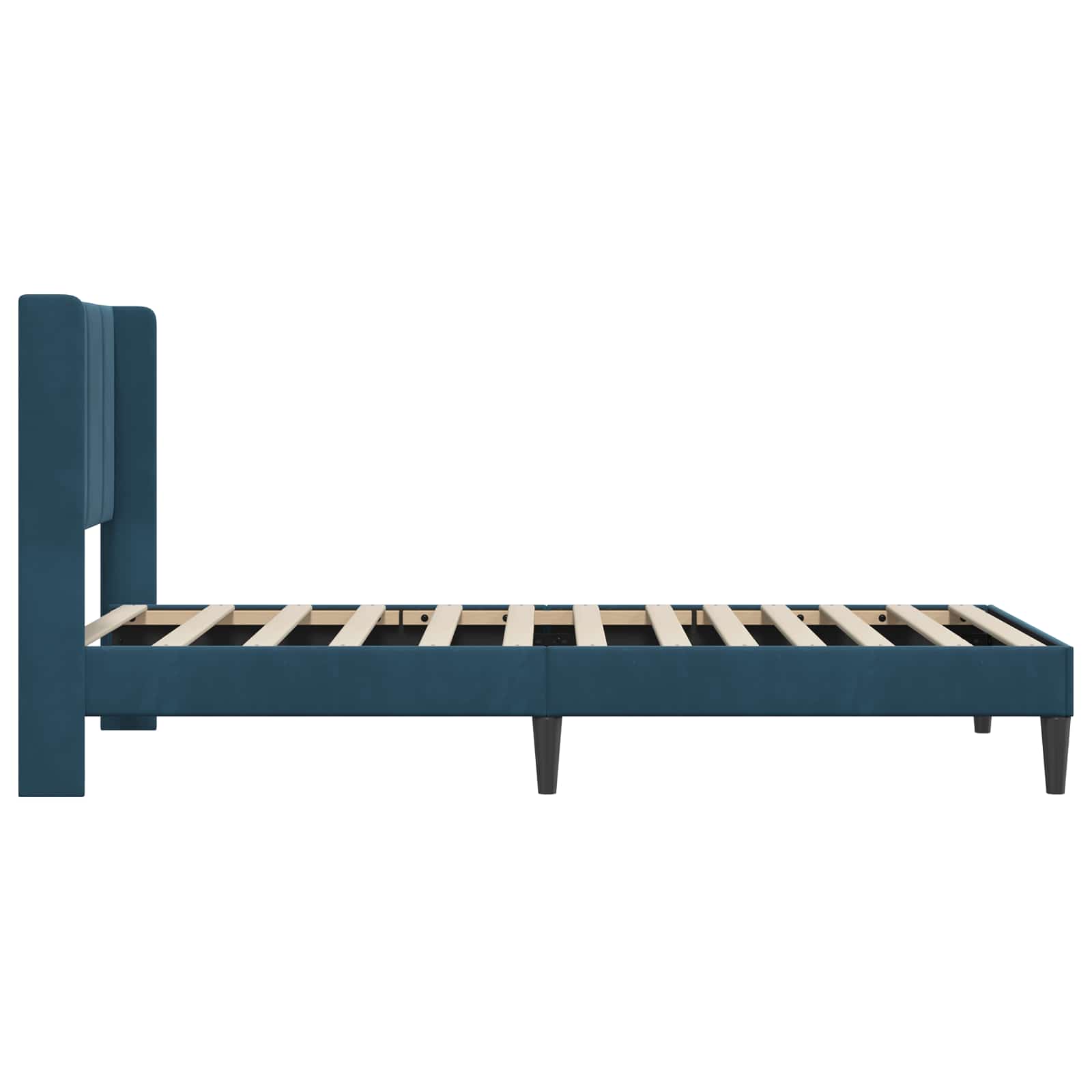 Cadre de lit avec tête de lit Bleu 100 x 200 cm Velours - XIOS