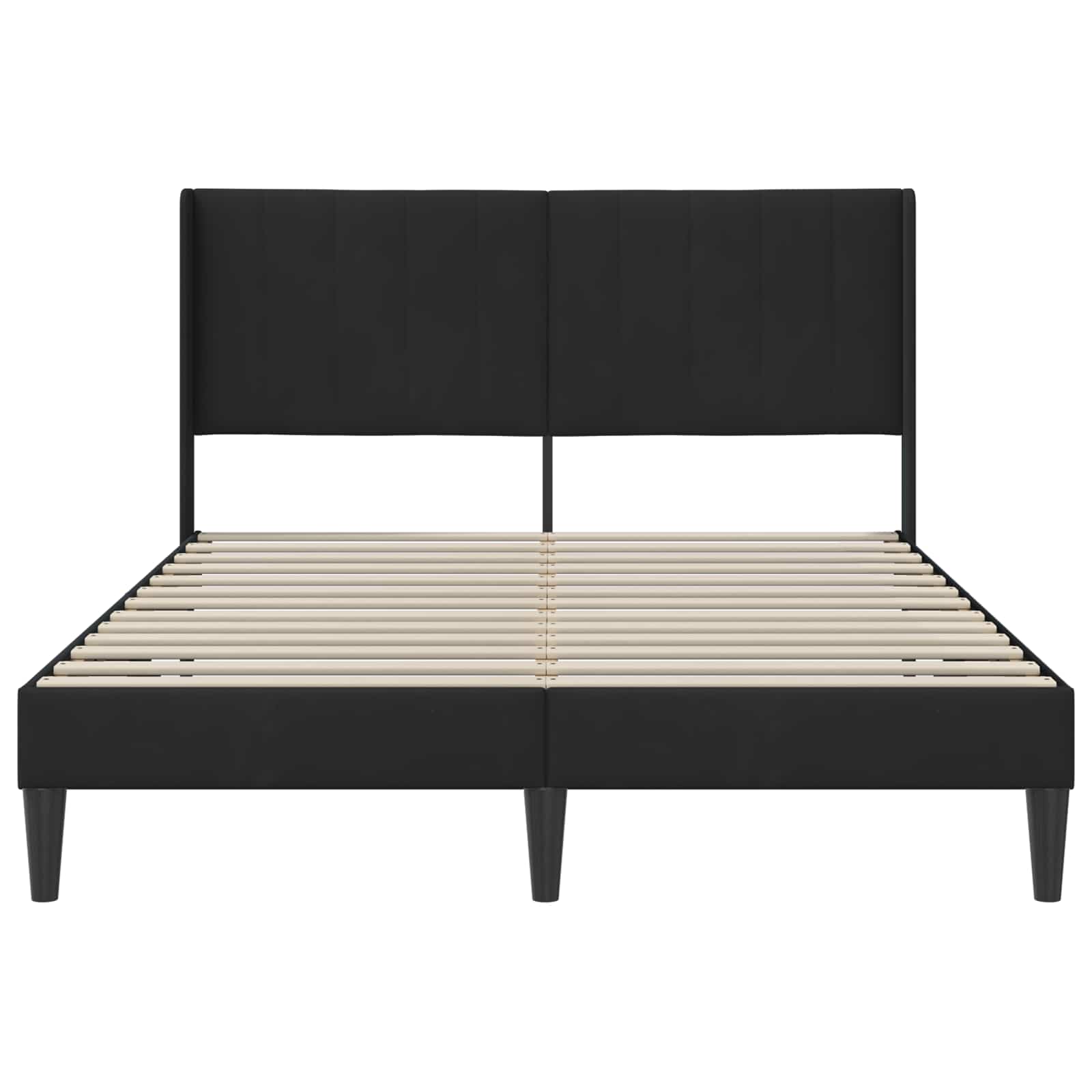 Cadre de lit avec tête de lit Noir 160 x 200 cm Velours - XIOS