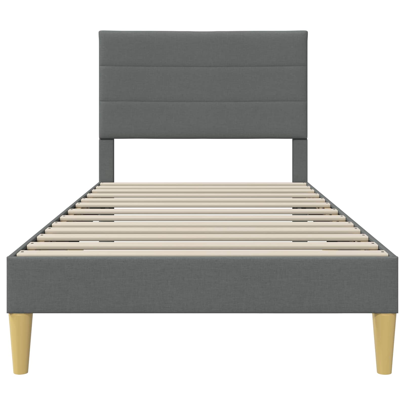 Cadre de lit avec tête de lit Gris foncé 80 x 200 cm tissu - XIOS