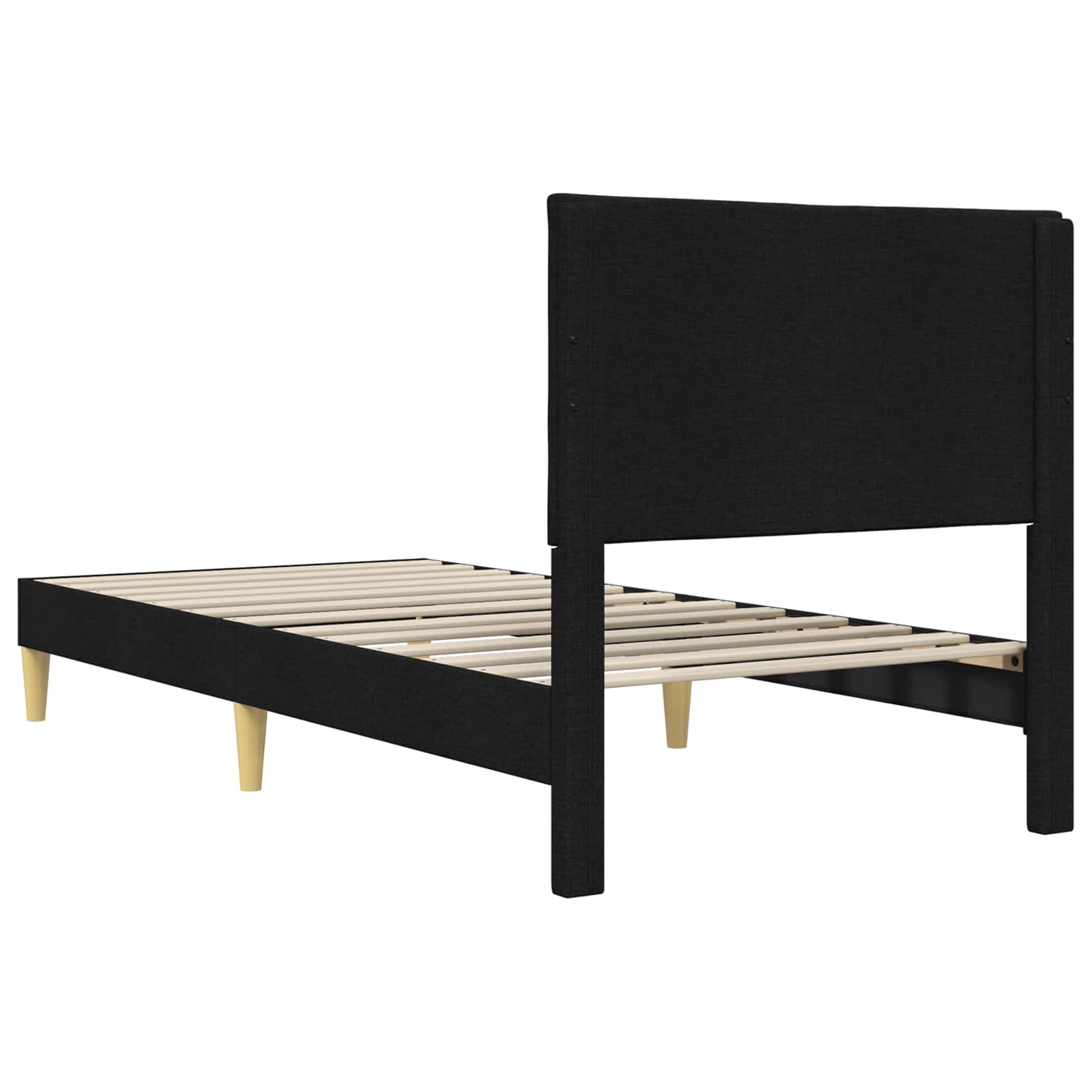 Cadre de lit avec tête de lit Noir 80 x 200 cm tissu - XIOS