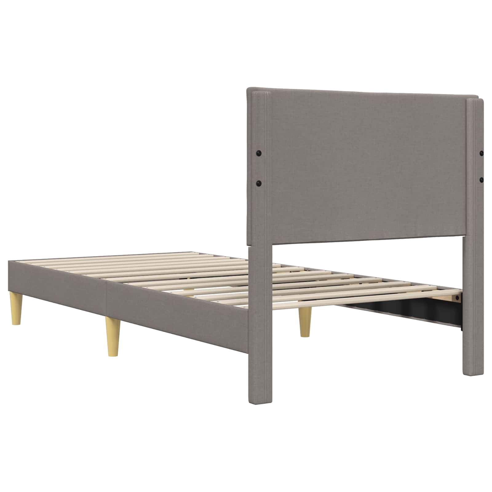 Cadre de lit avec tête de lit Taupe 80 x 200 cm tissu - XIOS
