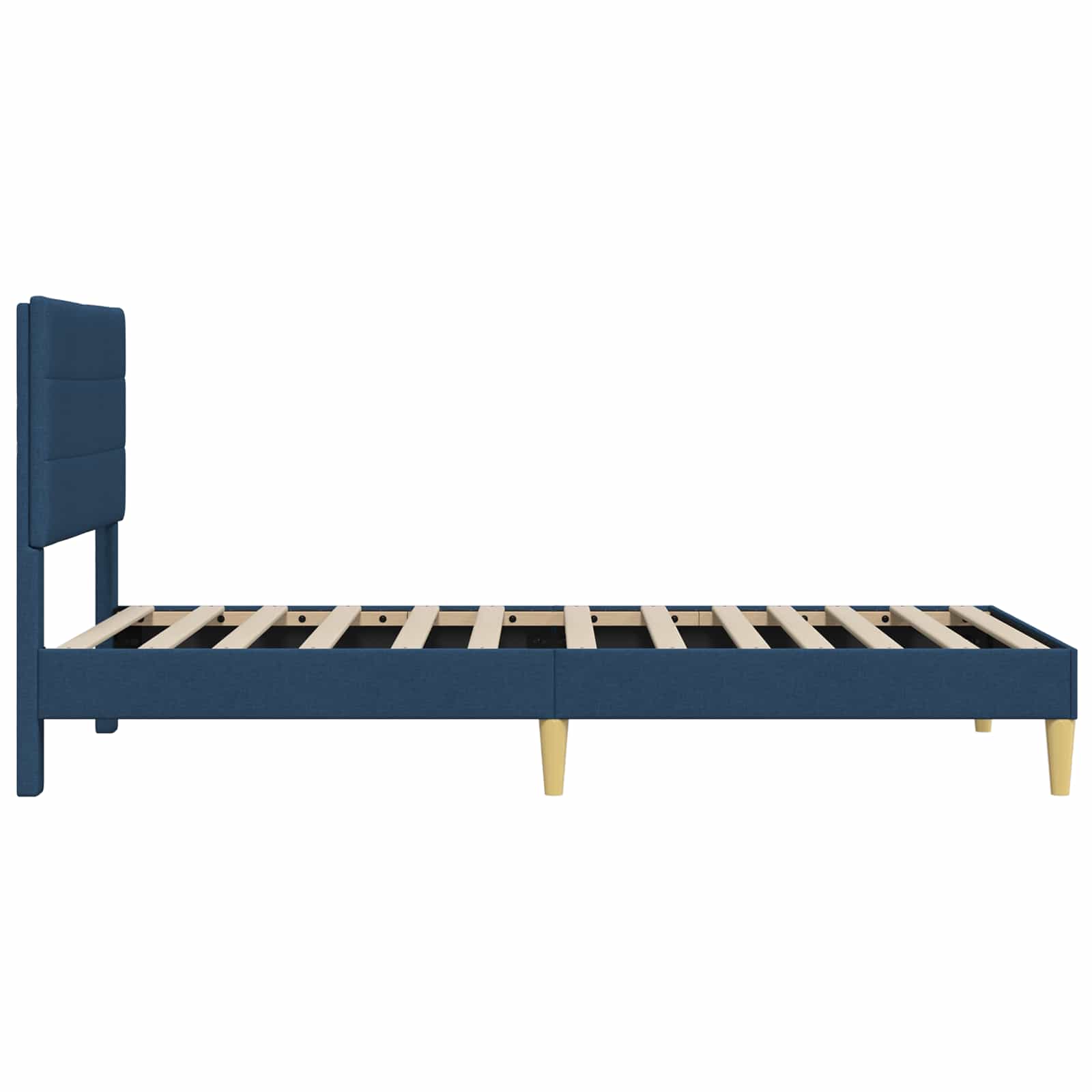 Cadre de lit avec tête de lit Bleu 100 x 200 cm tissu - XIOS
