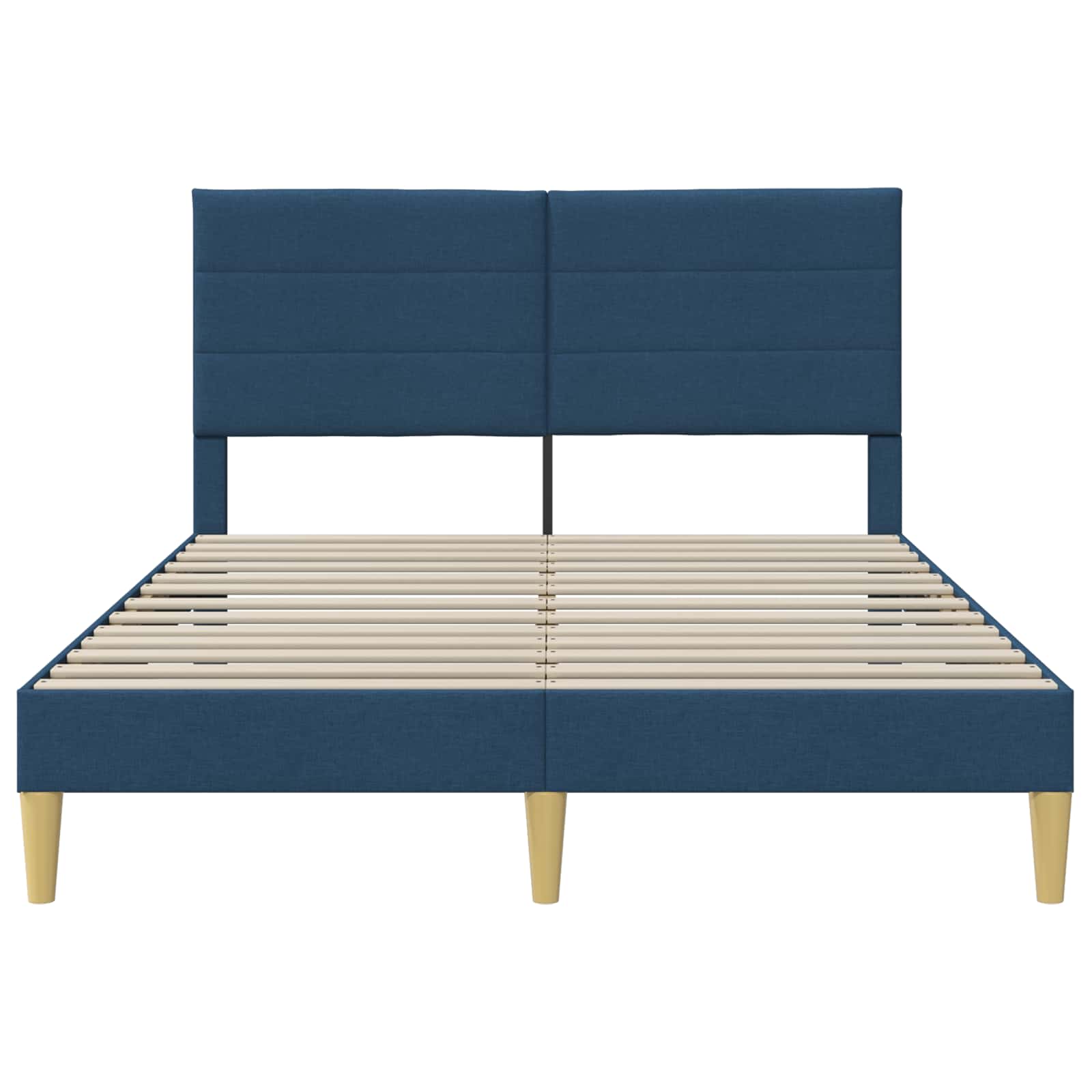 Cadre de lit avec tête de lit Bleu 120 x 190 cm tissu - XIOS
