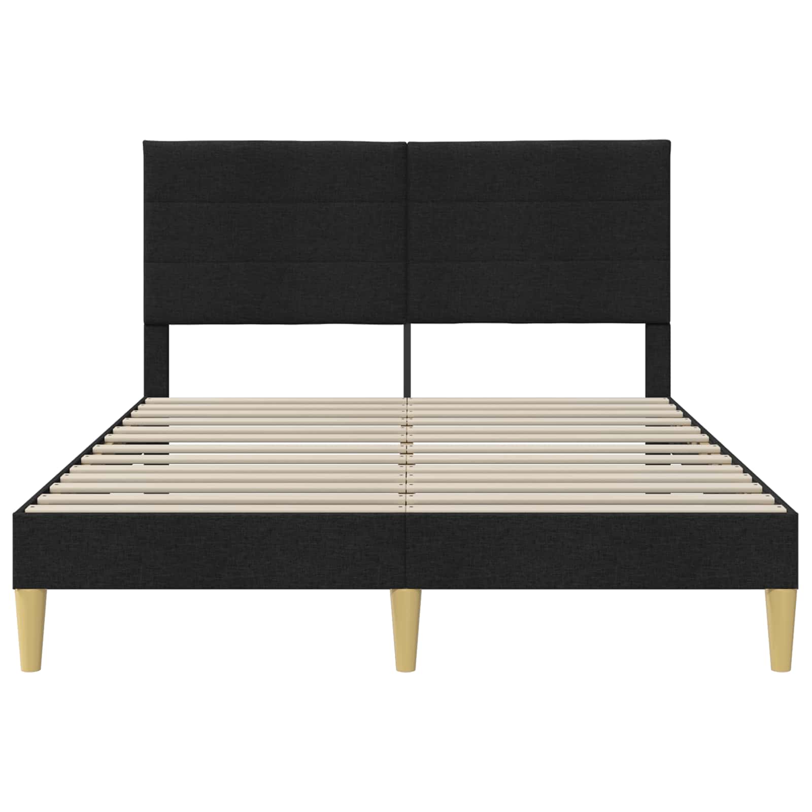 Cadre de lit avec tête de lit Noir 160 x 200 cm tissu - XIOS