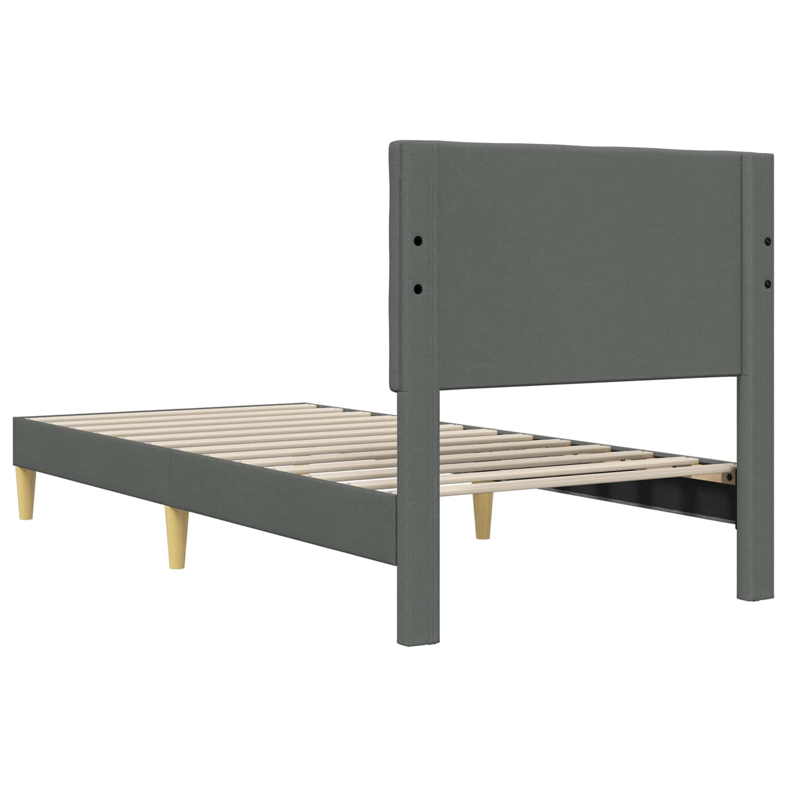 Cadre de lit avec tête de lit Gris foncé 80 x 200 cm Tissu - XIOS