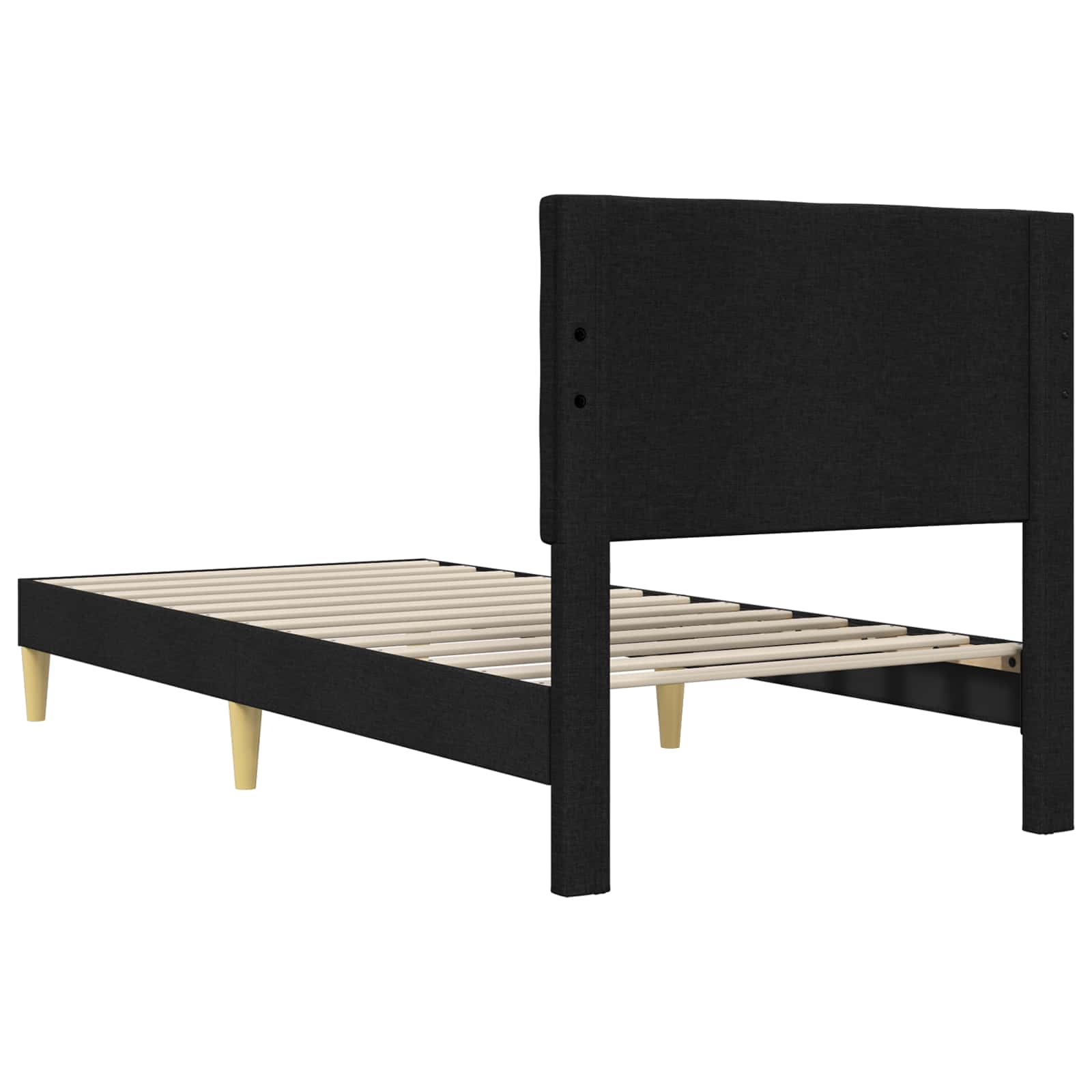 Cadre de lit avec tête de lit Noir 80 x 200 cm Tissu - XIOS