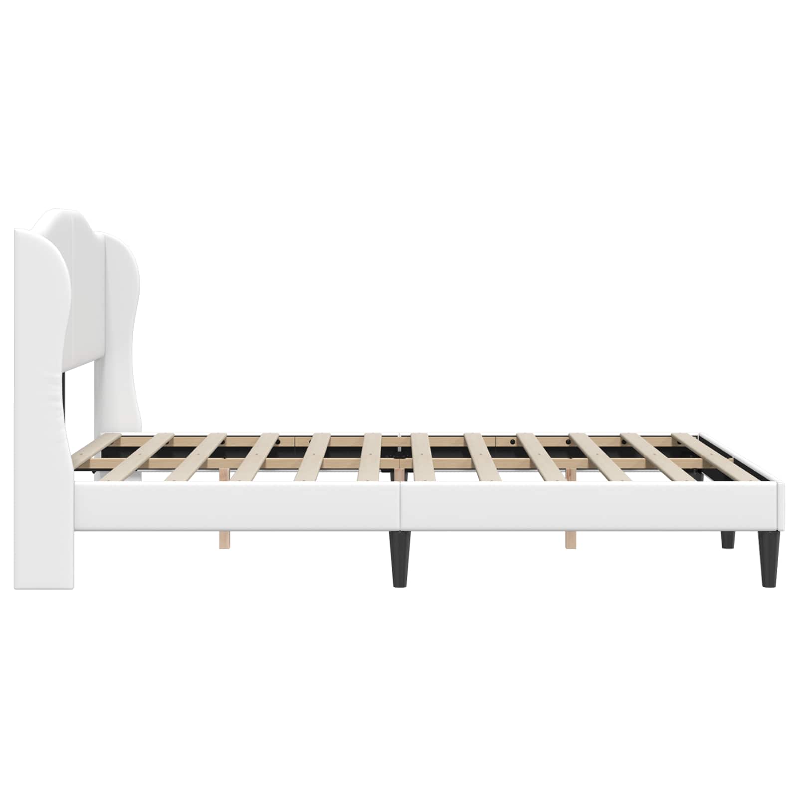 Cadre de lit avec tête de lit Blanc 120 x 190 cm Simili cuir - XIOS