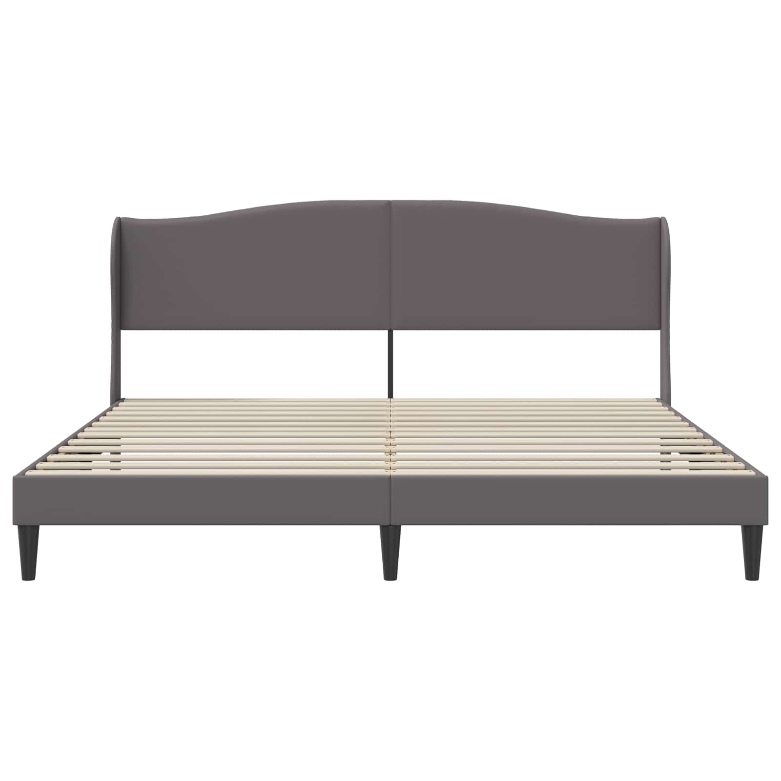 Cadre de lit avec tête de lit Gris 180 x 200 cm Simili cuir - XIOS