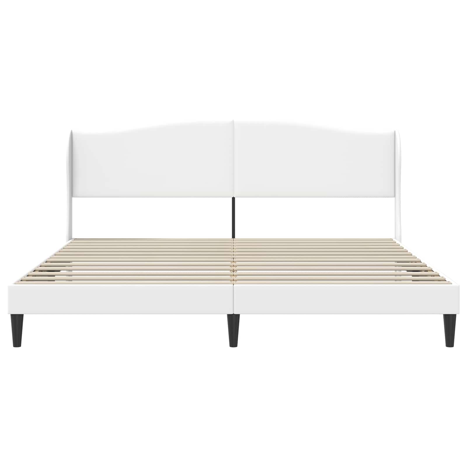 Cadre de lit avec tête de lit Blanc 180 x 200 cm Simili cuir