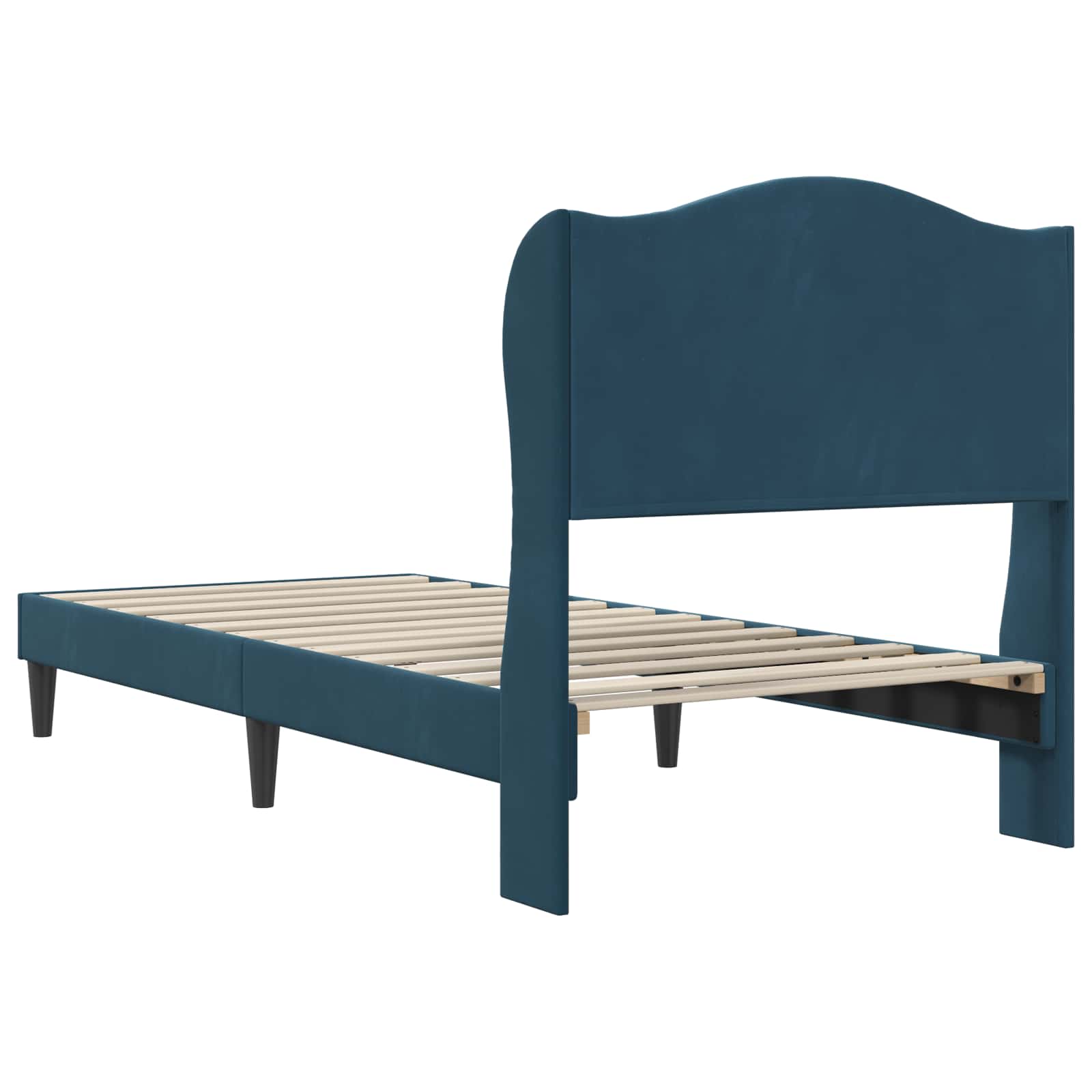 Cadre de lit avec tête de lit Bleu 90 x 190 cm Velours - XIOS