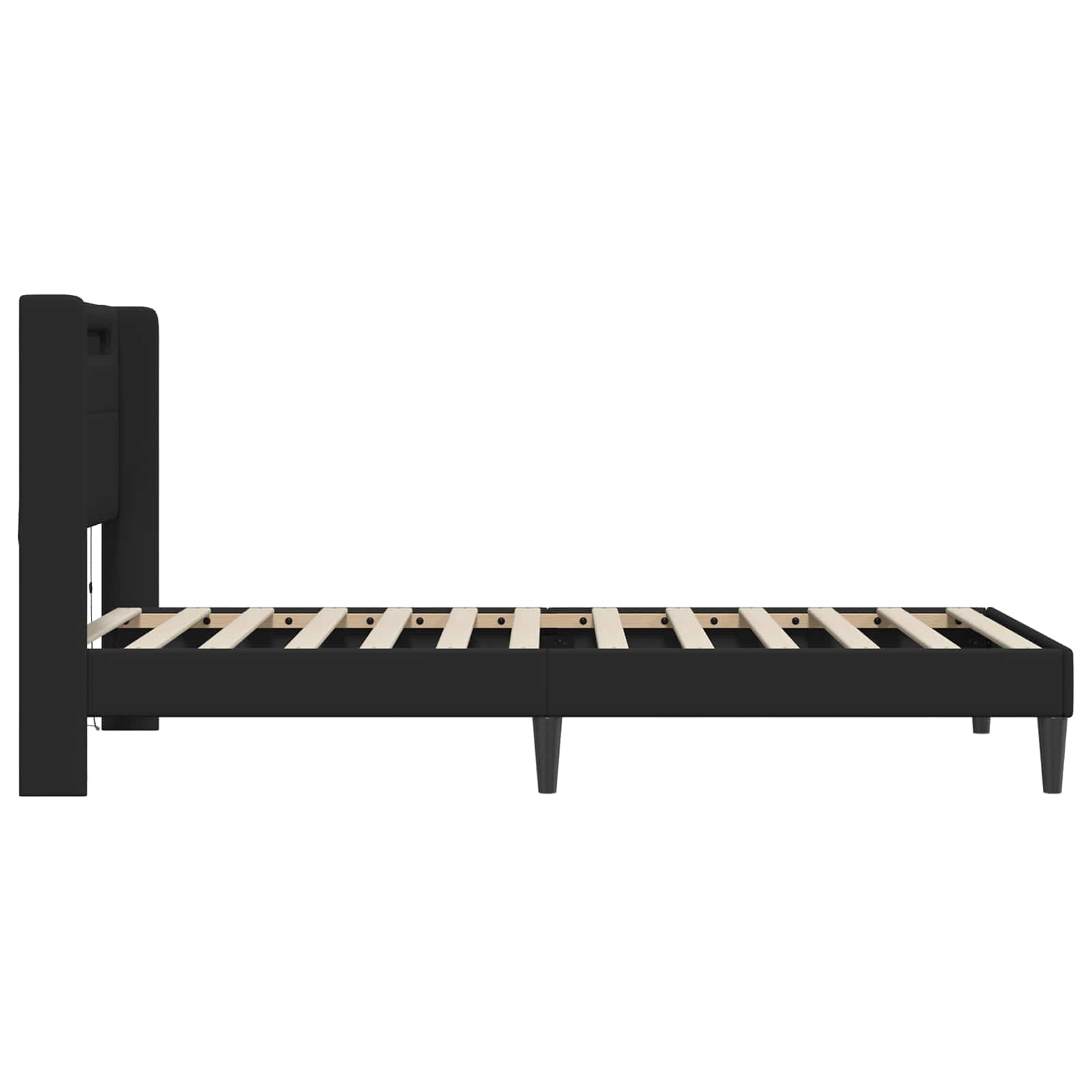 Cadre de lit avec bandes LED Noir 80 x 200 cm Simili cuir - XIOS