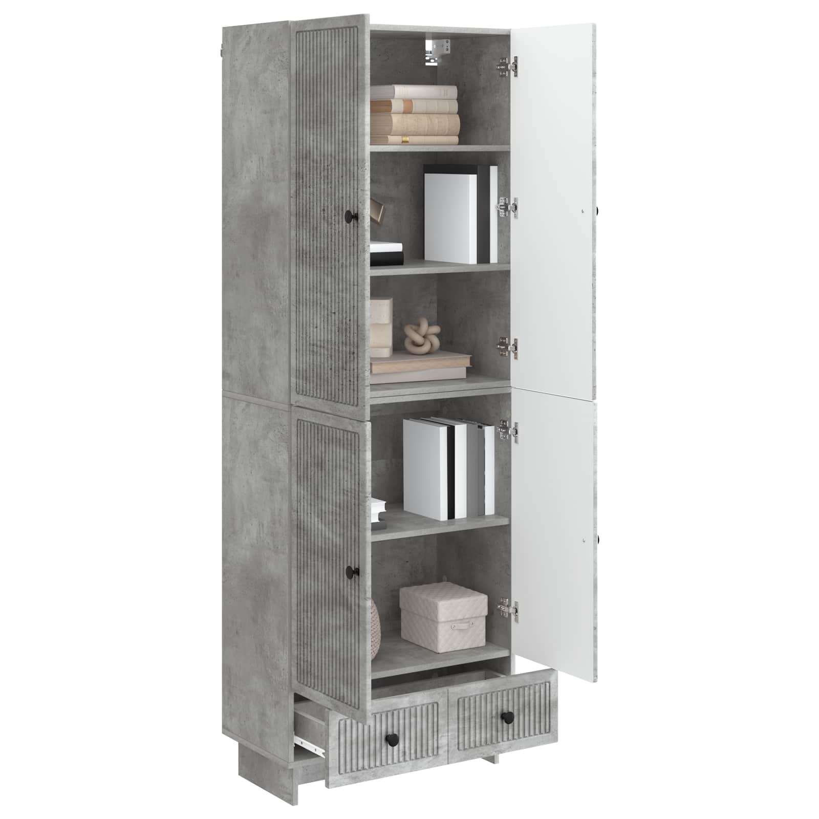 Ensemble de Meubles 2 pcs Gris béton 66 x 34,5 x 95 cm - XIOS