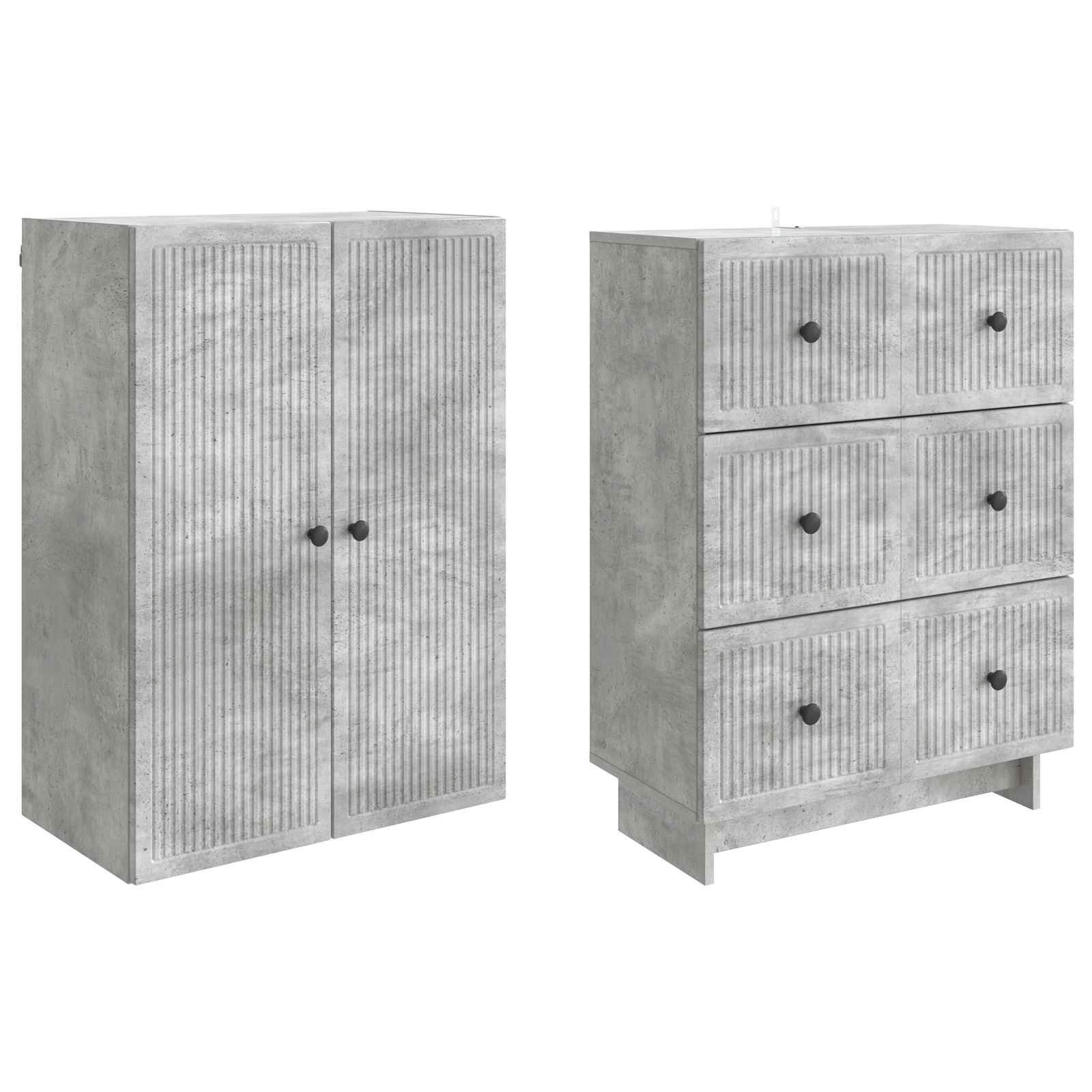 Ensemble de Meubles 2 pcs Gris béton 66 x 34,5 x 90 cm - XIOS