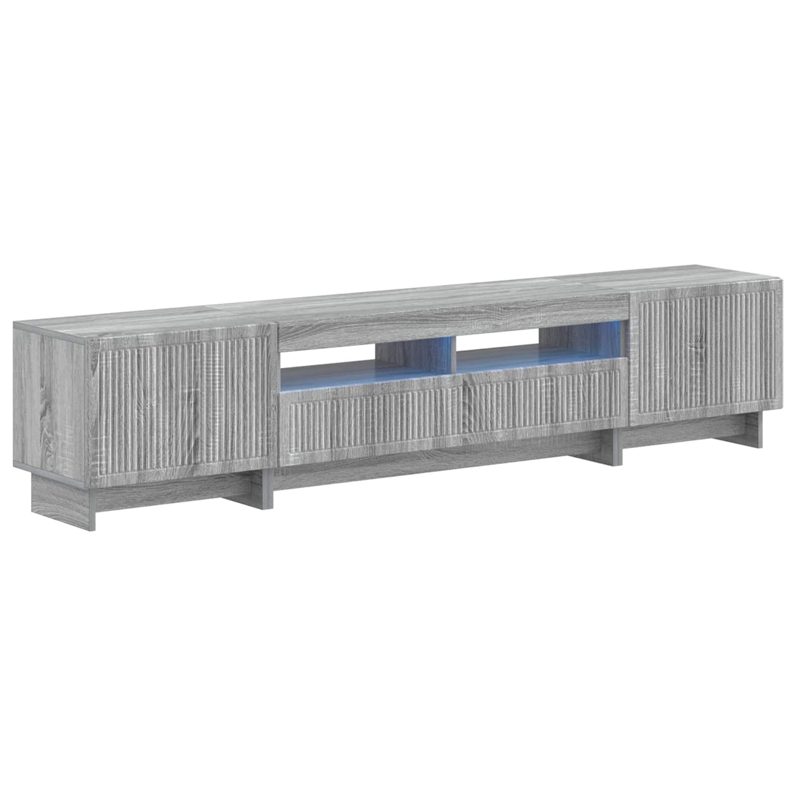 Meuble TV LED 5 pièces Sonoma gris Bois d'ingénierie