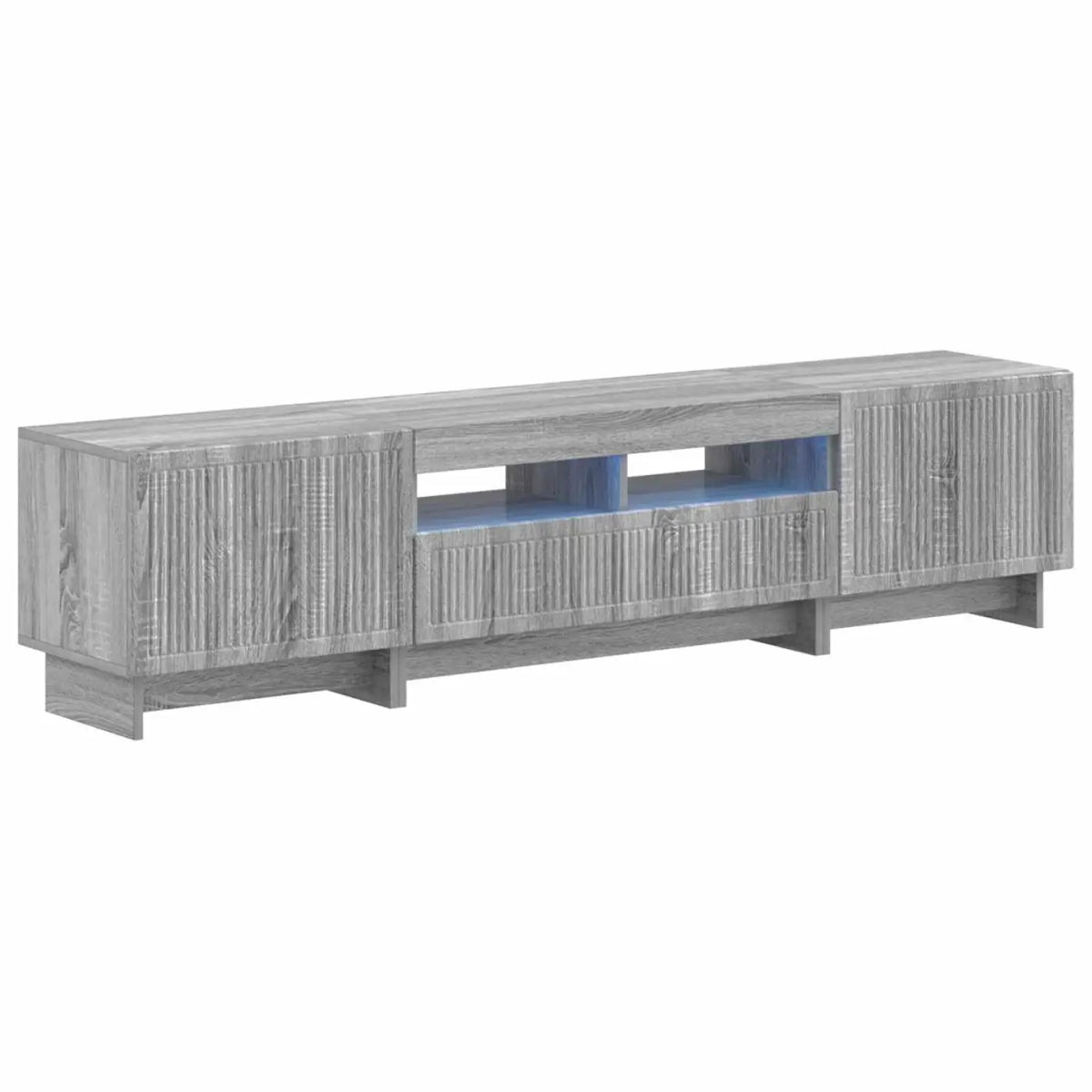 Meuble TV LED 5 pièces Sonoma gris Bois d’ingénierie - XIOS