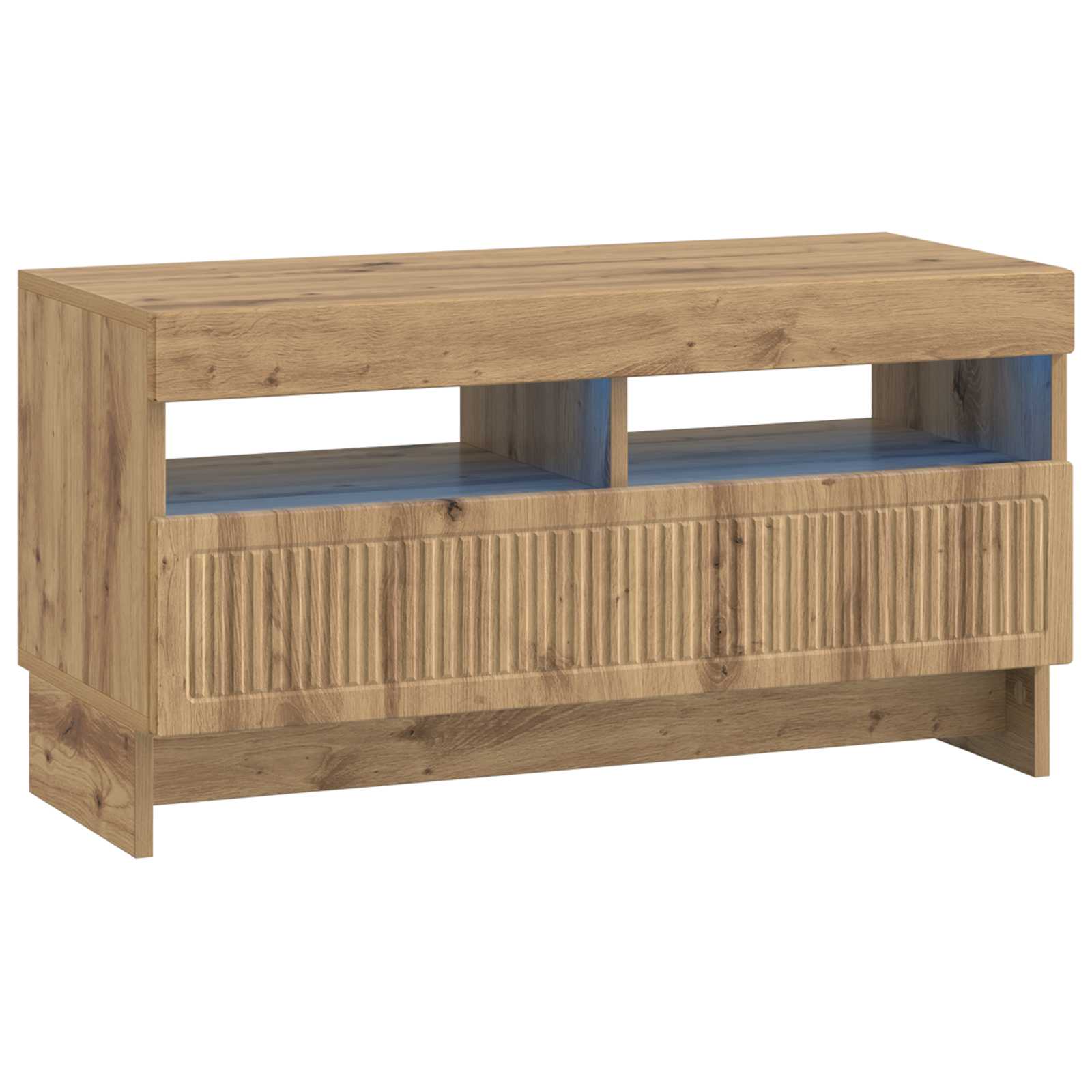 Meuble TV LED 5 pièces Chêne artisanal Bois d'ingénierie