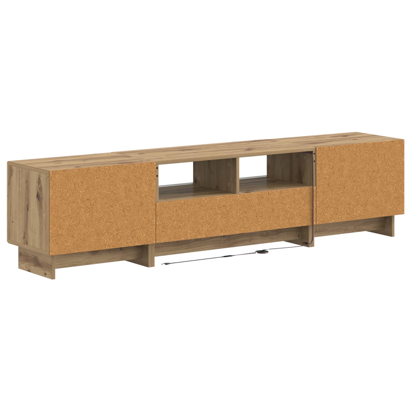 Meuble TV LED 5 pièces Chêne artisanal Bois d'ingénierie