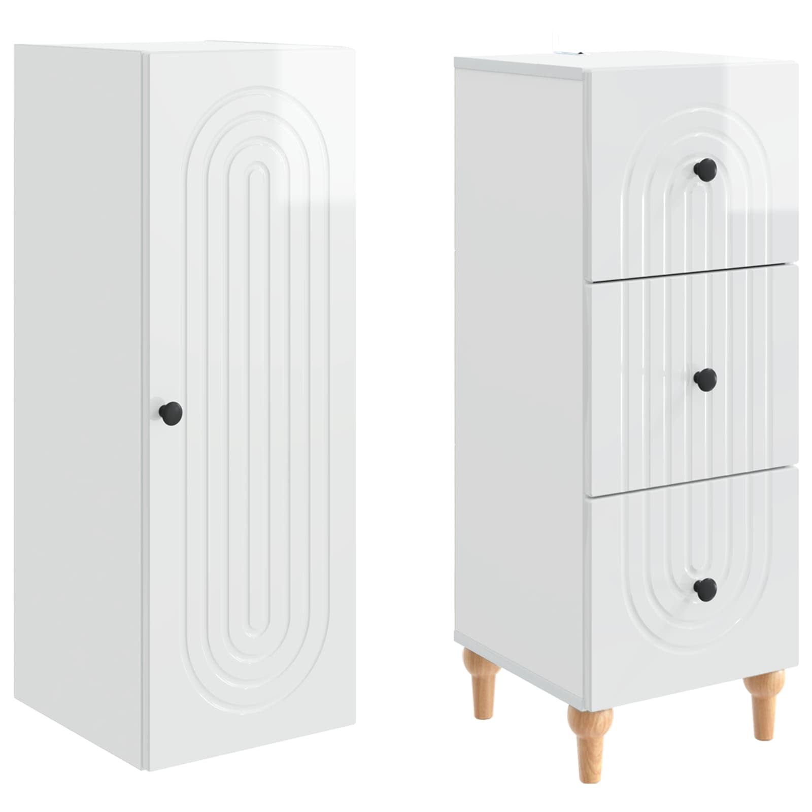 Ensemble de Meubles 2 pcs 33 x 34,5 x 90 cm Bois d'ingénierie - XIOS