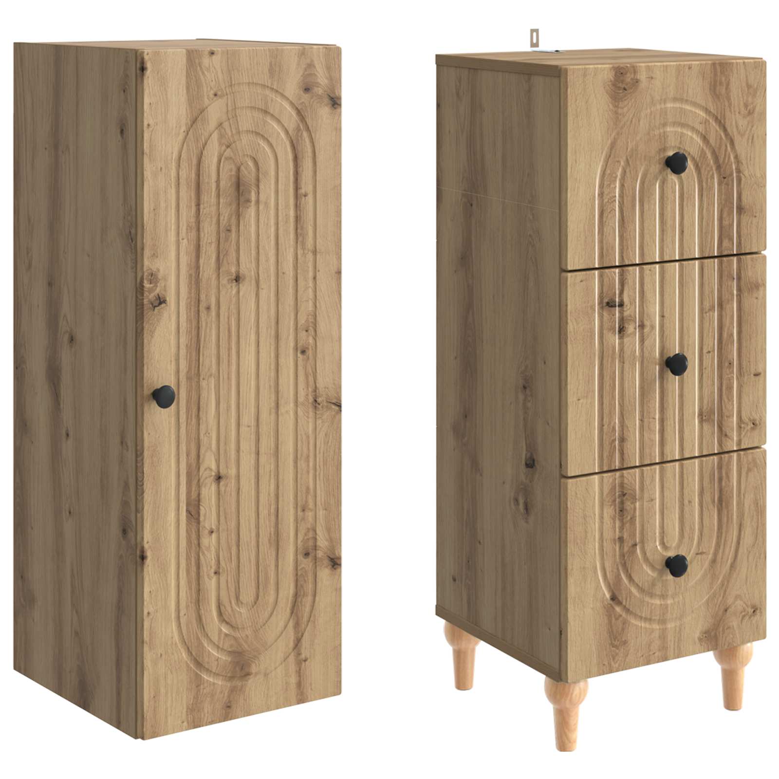 Ensemble de Meubles 2 pcs 33 x 34,5 x 90 cm Bois d'ingénierie - XIOS