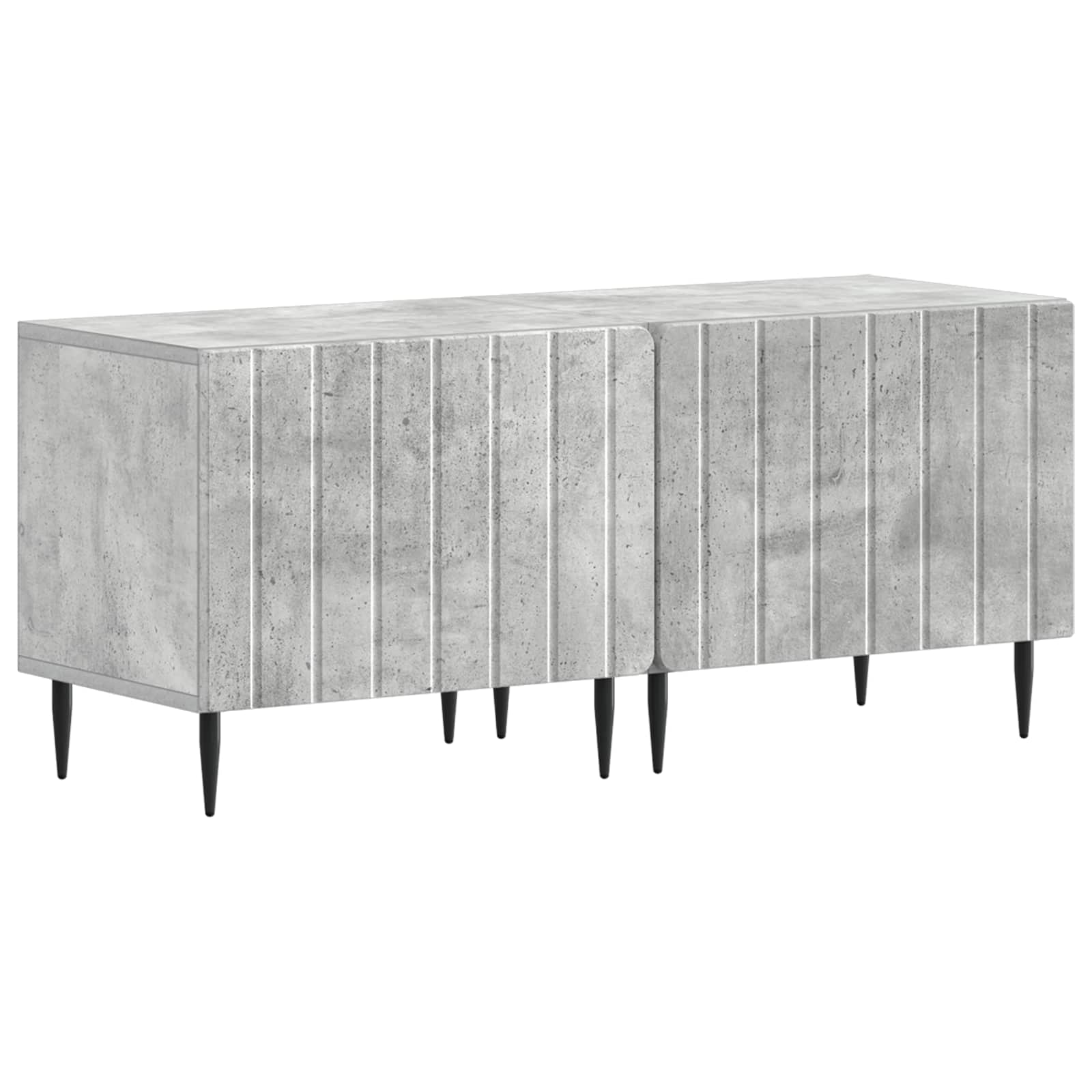 Meuble TV LED 5 pièces Gris béton Bois d'ingénierie