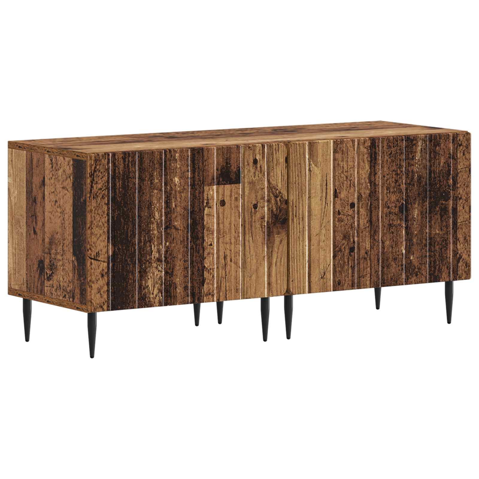 Meuble TV LED 5 pièces Bois ancien Bois d'ingénierie