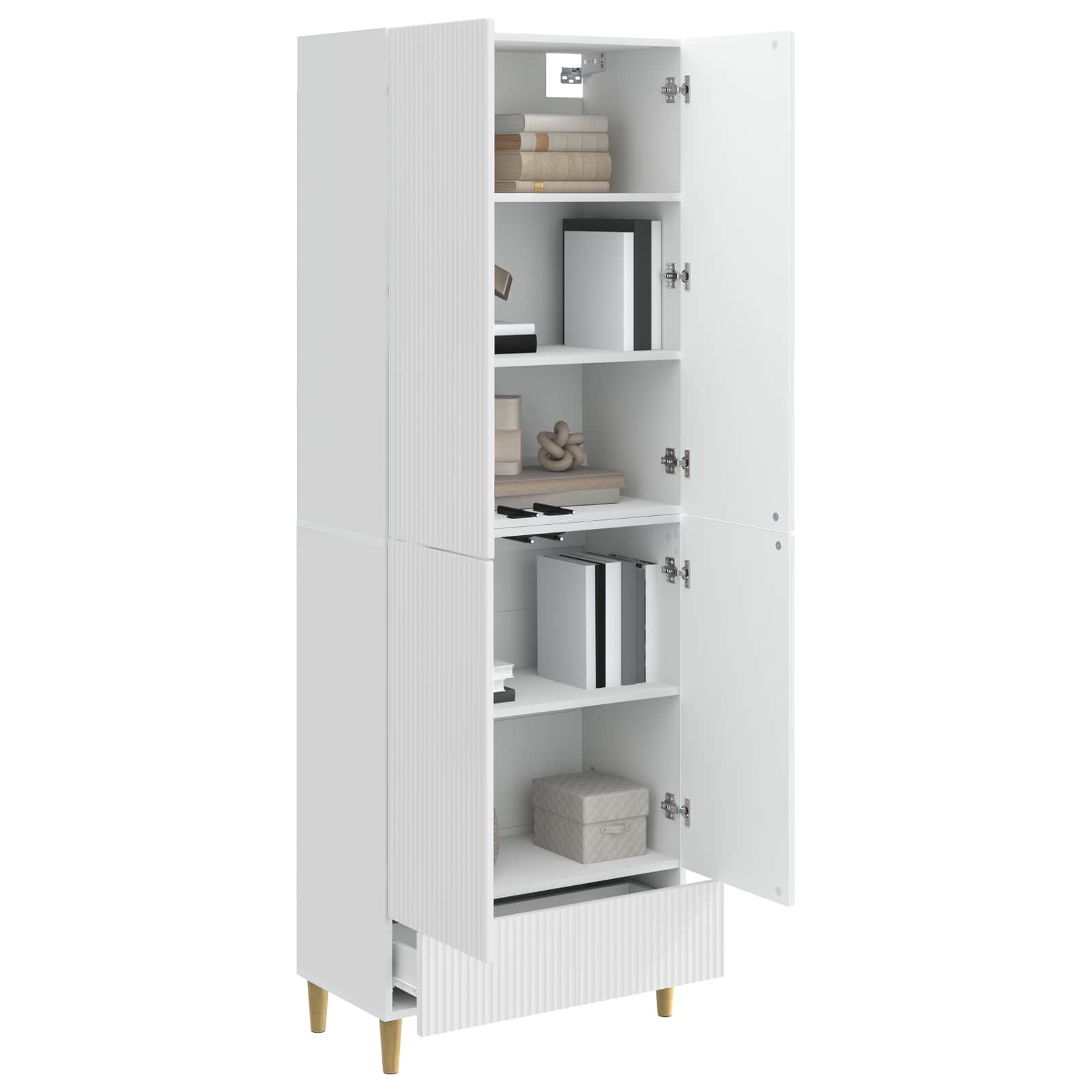 Ensemble de Meubles 2 pcs Blanc brillant 66 x 34,5 x 95 cm - XIOS