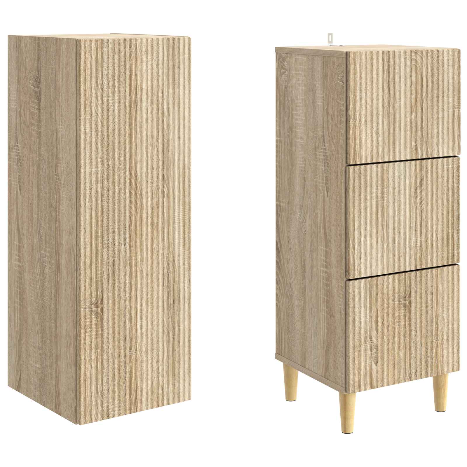 Ensemble de Meubles 2 pcs 33 x 34,5 x 90 cm Bois d'ingénierie - XIOS