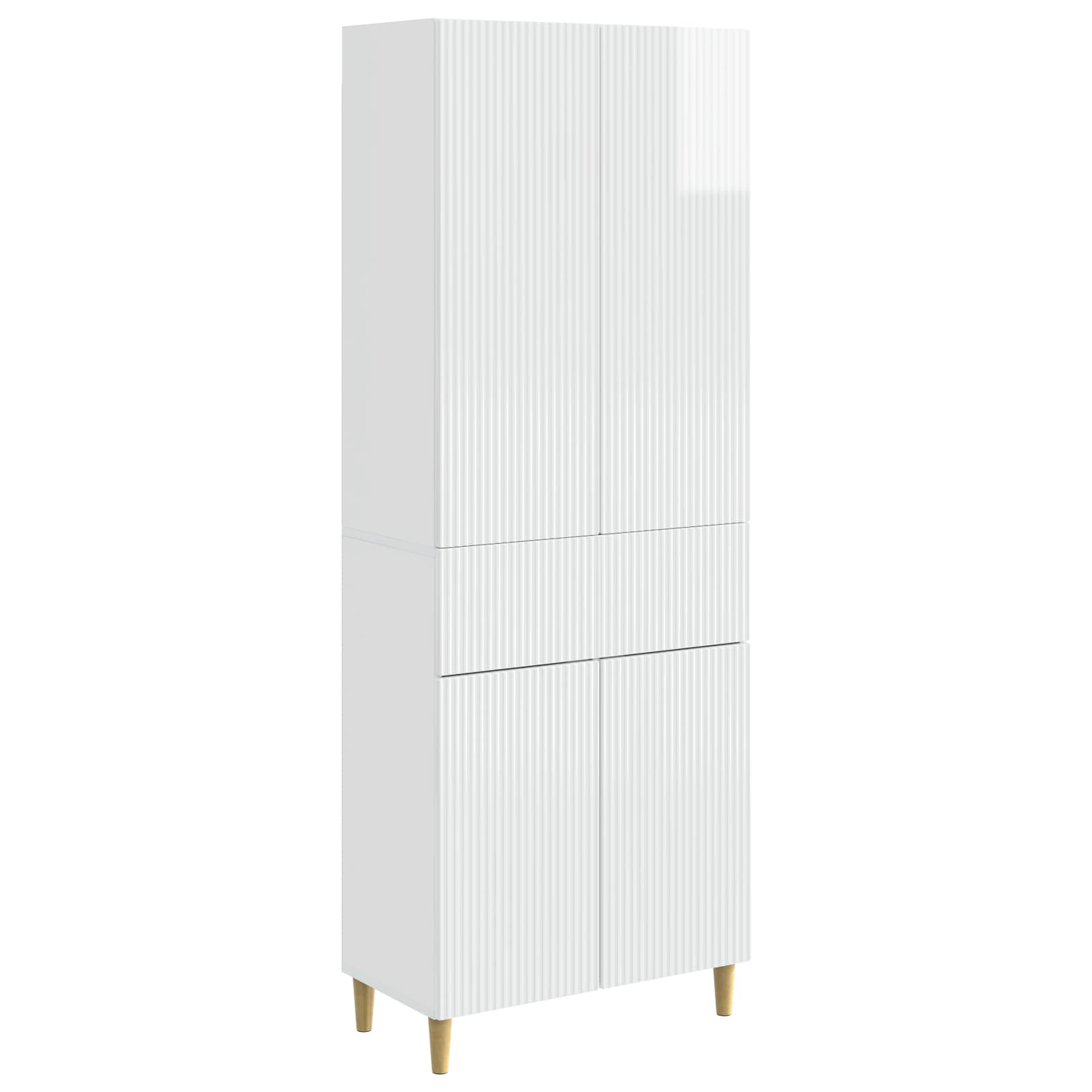 Ensemble de Meubles 2 pcs Blanc brillant 66 x 34,5 x 90 cm - XIOS