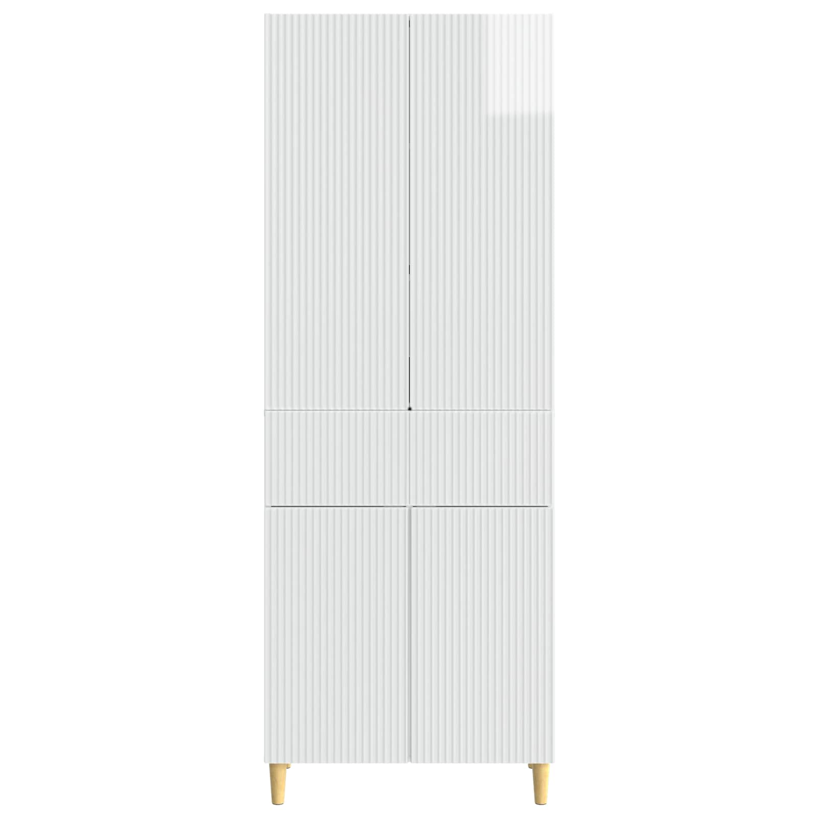 Ensemble de Meubles 2 pcs Blanc brillant 66 x 34,5 x 90 cm - XIOS