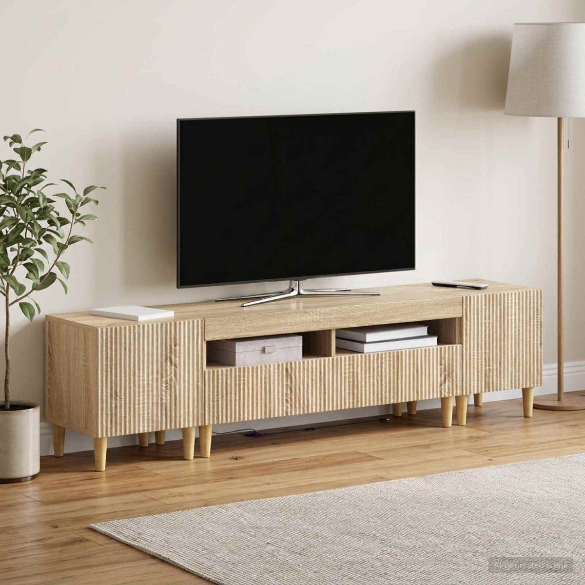 Ensemble de 3 Meubles TV LED ARNHEM 3 pc Chêne Sonoma