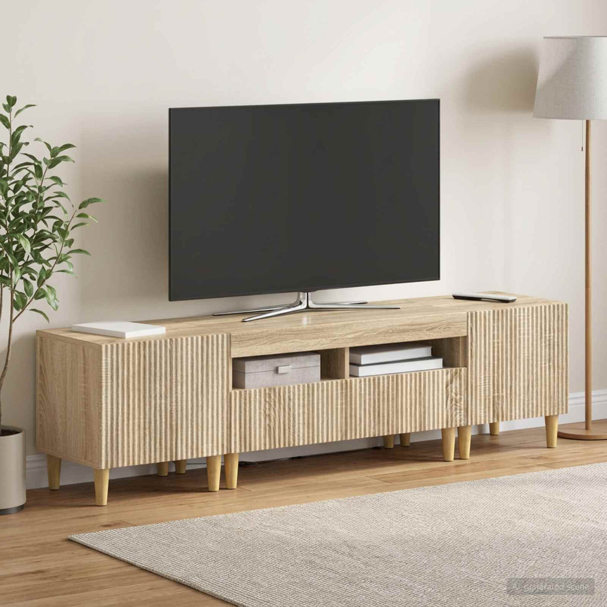 Ensemble de 3 Meubles TV LED ARNHEM 3 pc Chêne Sonoma