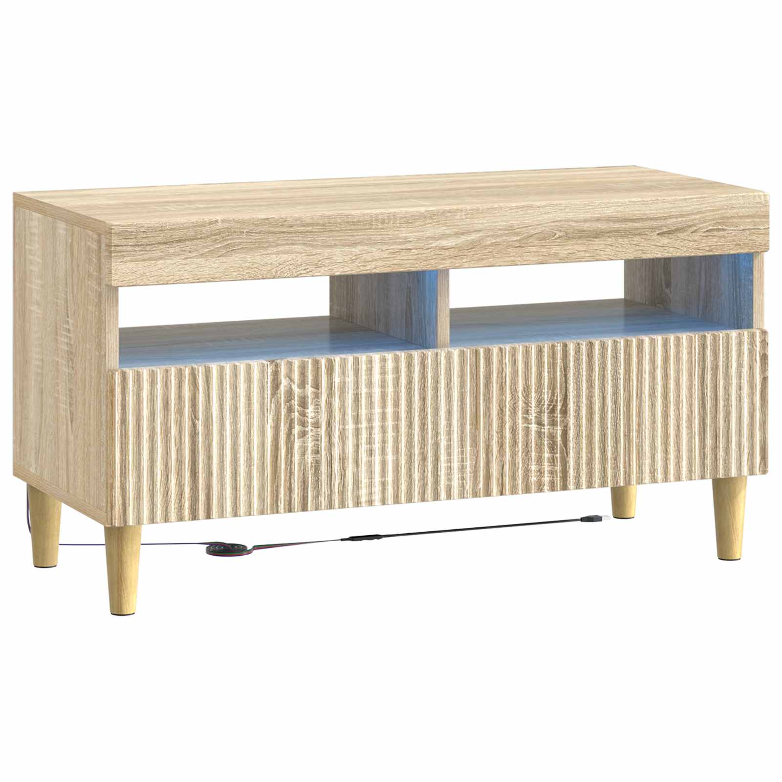 Meuble TV LED 5 pièces Chêne Sonoma Bois d'ingénierie